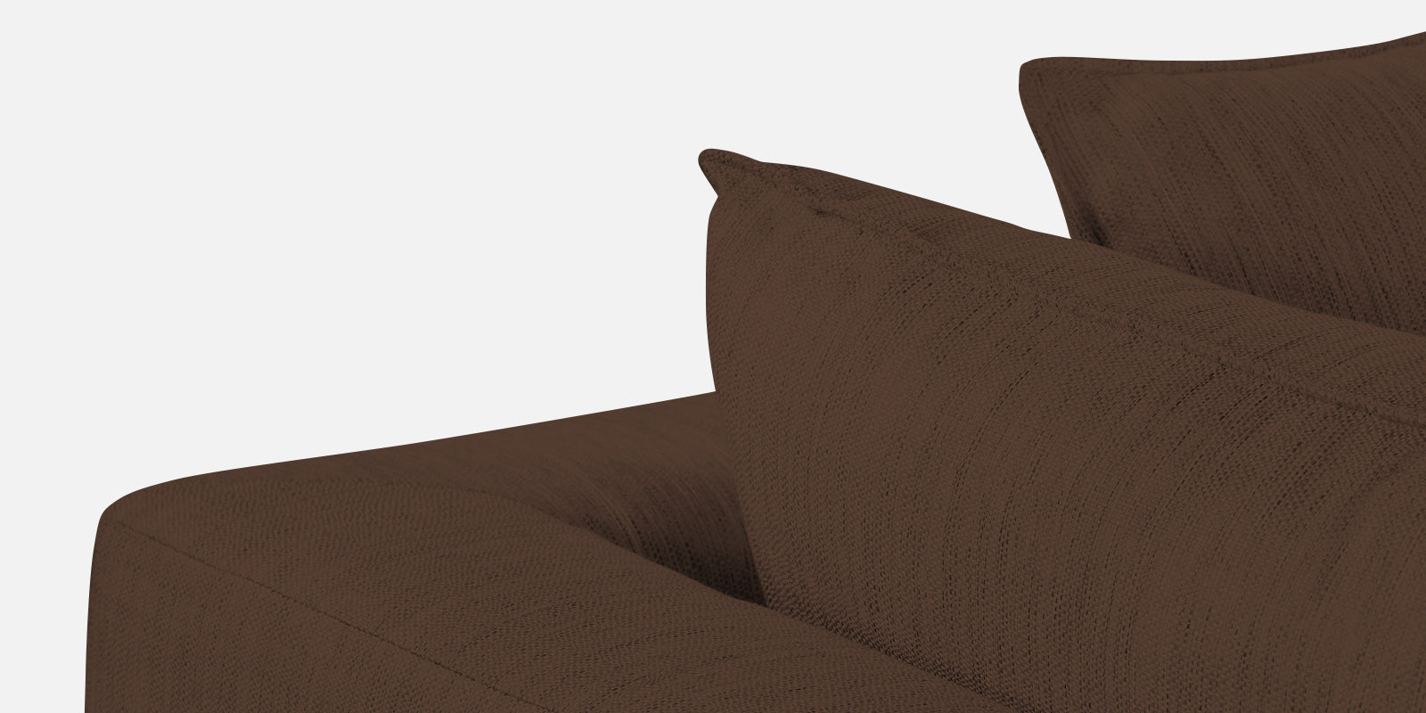 Ziggy Fabric RHS Sectional Sofa (3+Lounger) In Ash Brown Colour - Febonic Living