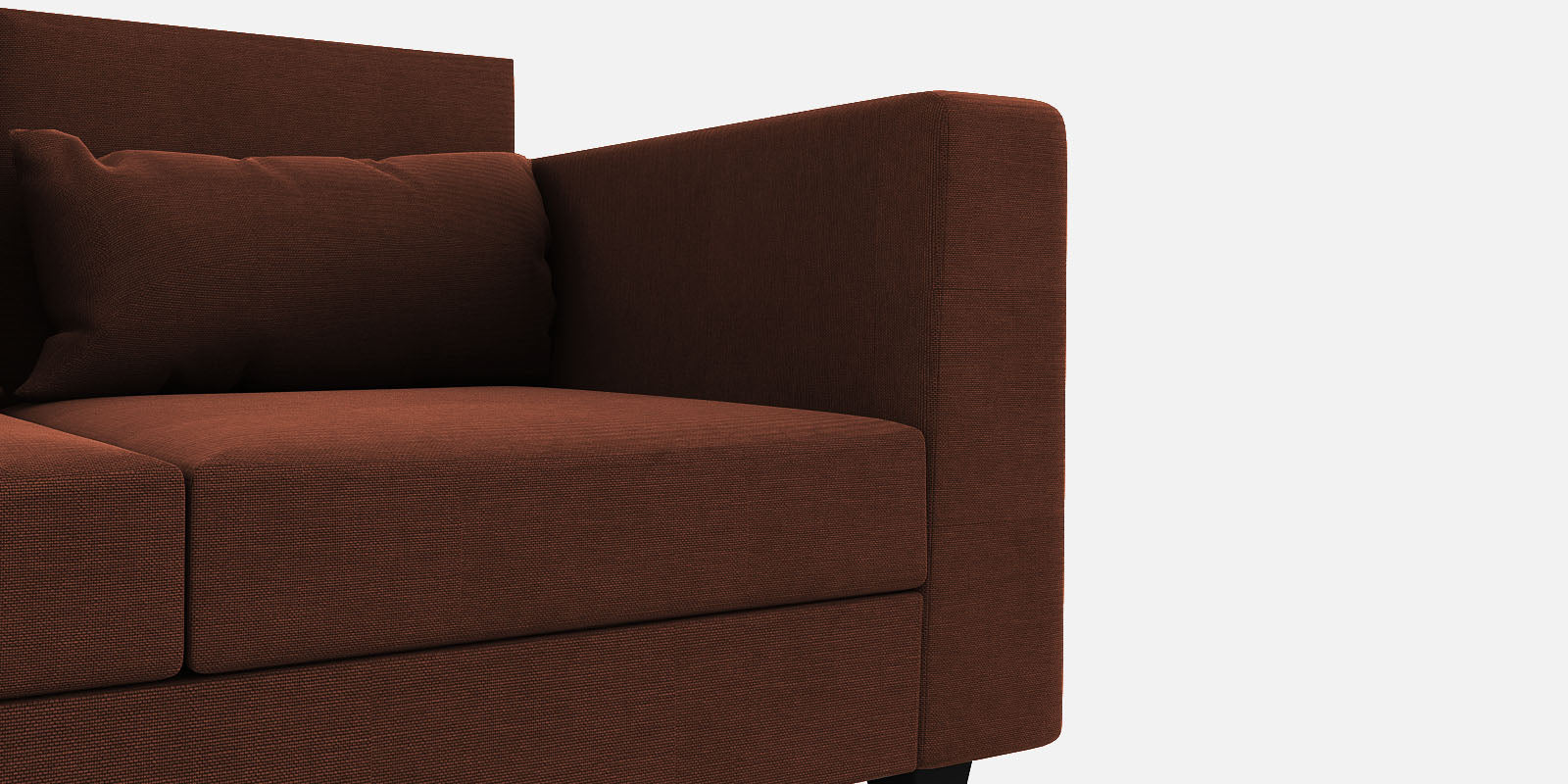 Nipul Fabric 2 Seater Sofa In Coffee Brown Colour - Febonic Living