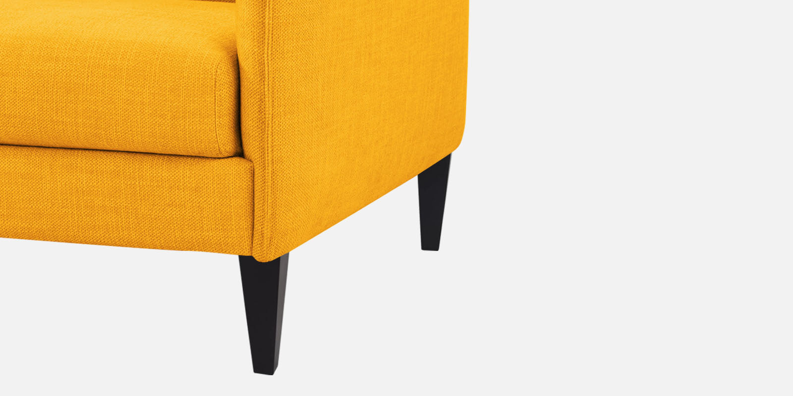 Piku Fabric RHS Sectional Sofa (3+Lounger) In Bold Yellow Colour - Febonic Living