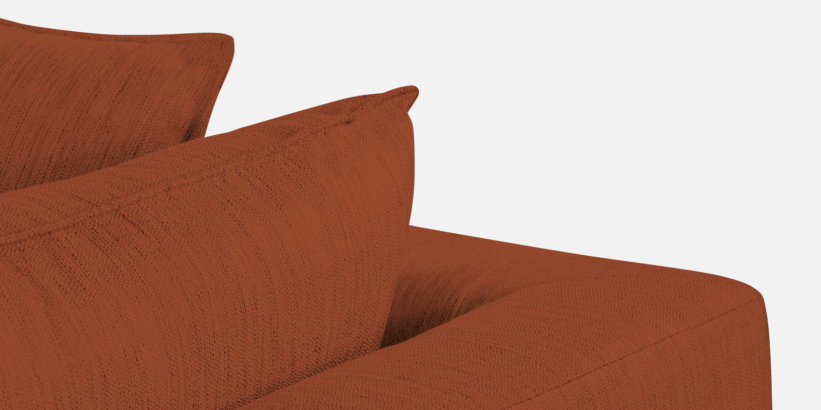 Ziggy Fabric LHS Sectional Sofa (3+Lounger) In Royal Orange Colour - Febonic Living