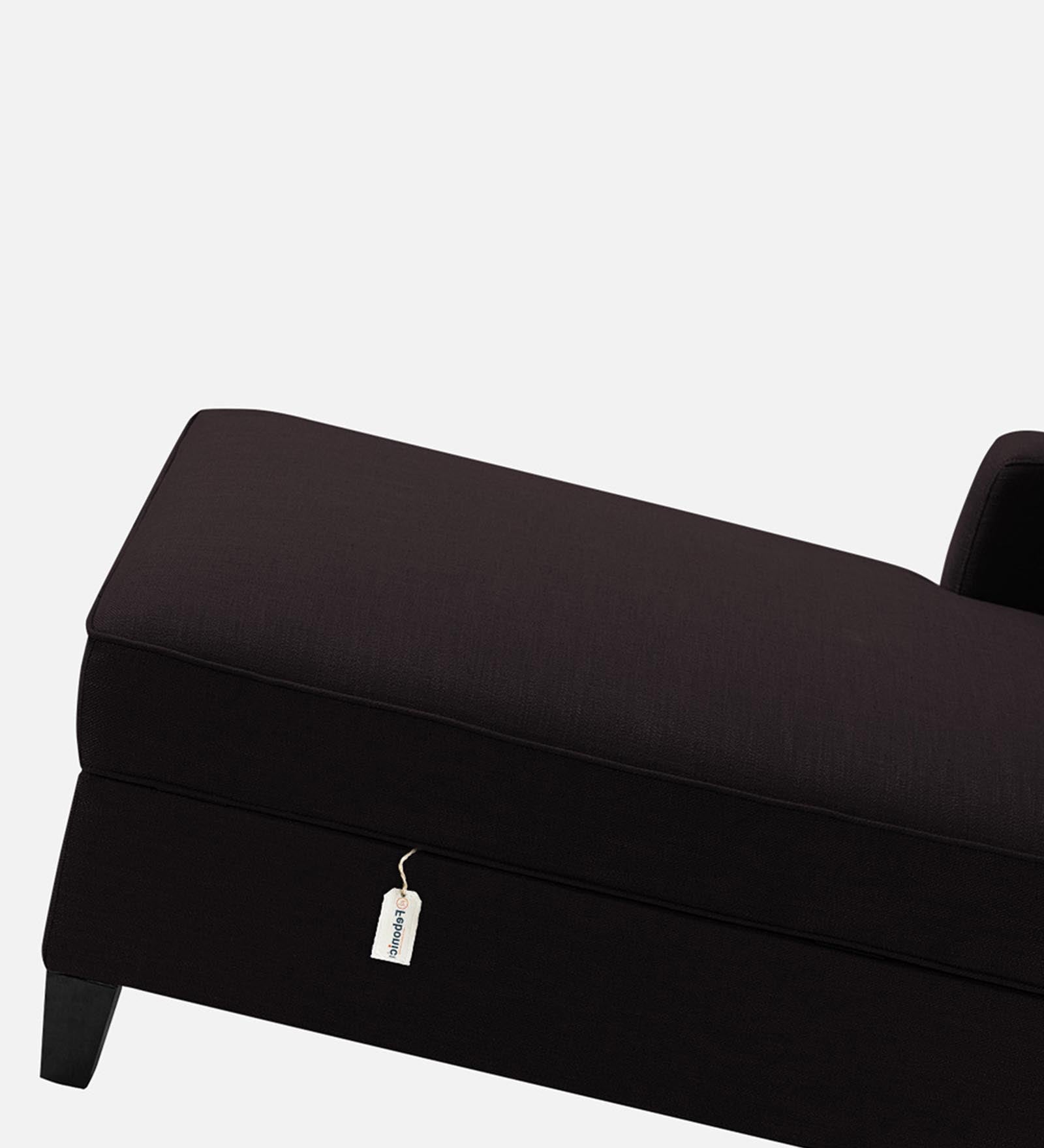 Royee Fabric LHS Chaise Lounger In Cara Brown Colour With Storage - Febonic Living
