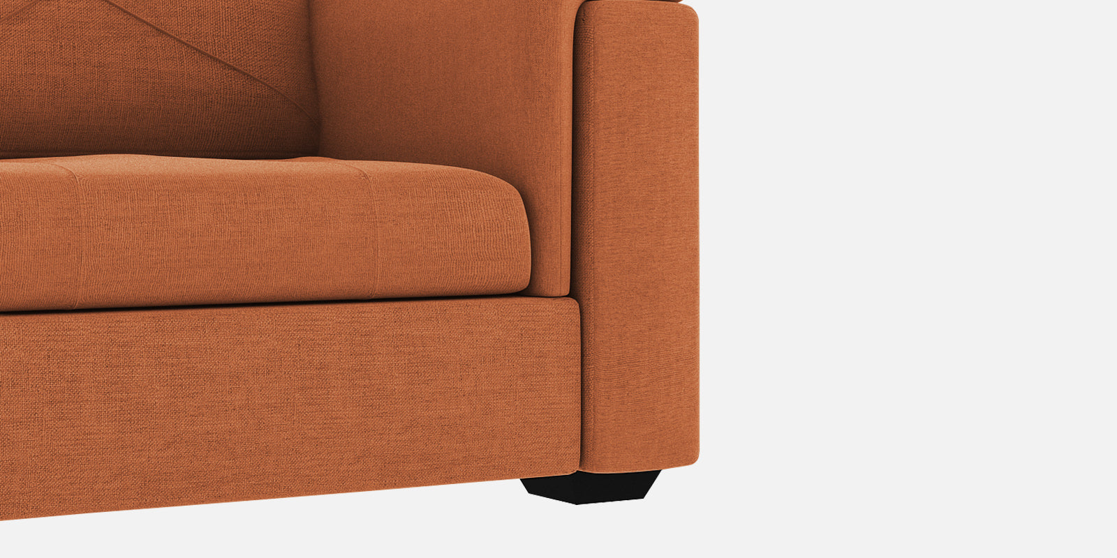 Andres Fabric 2 Seater Sofa In Safforn Orange Colour - Febonic Living