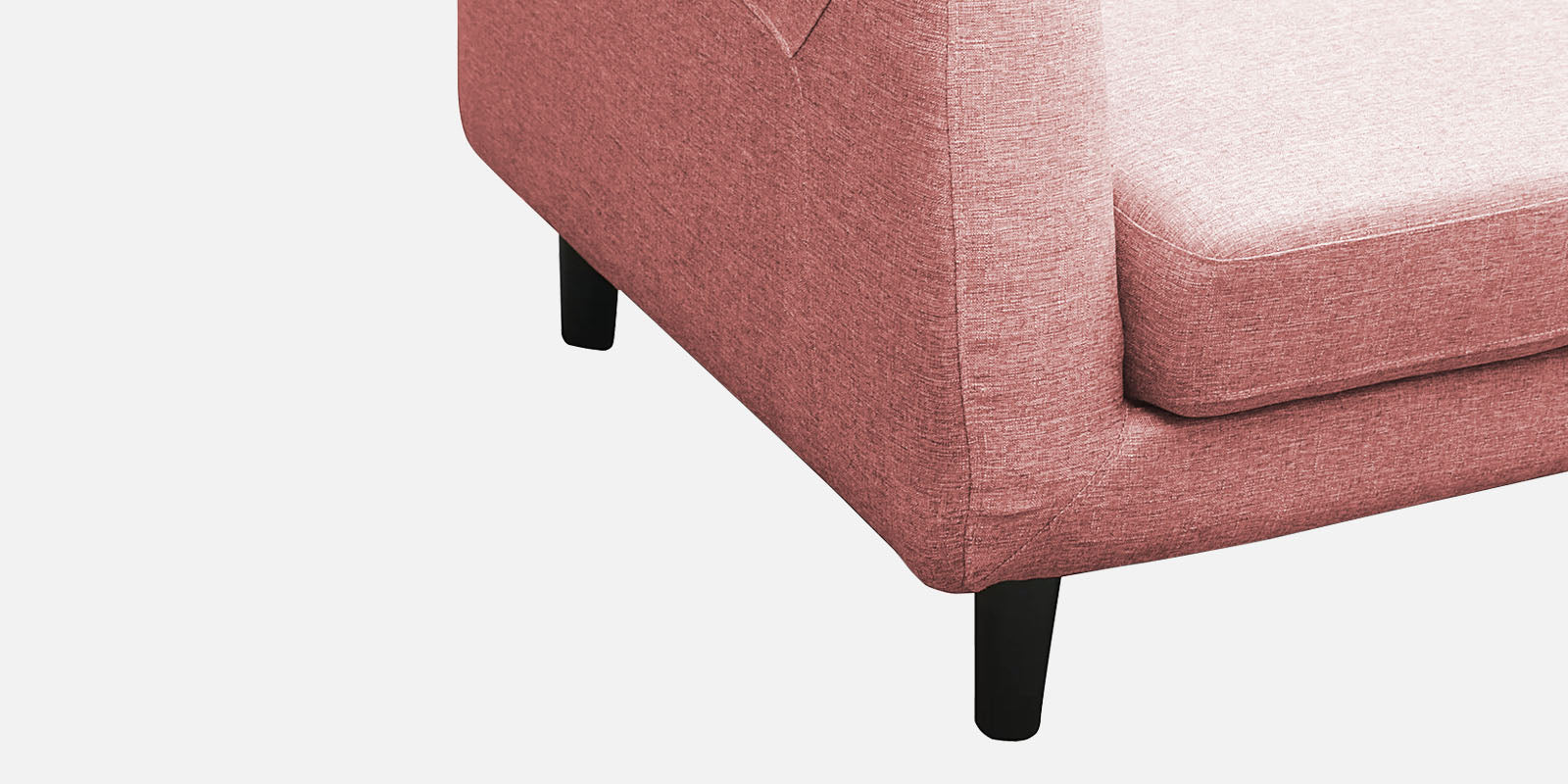 Natasha Velvet LHS Sectional Sofa (3+Lounger) In Millennial Pink Colour - Febonic Living