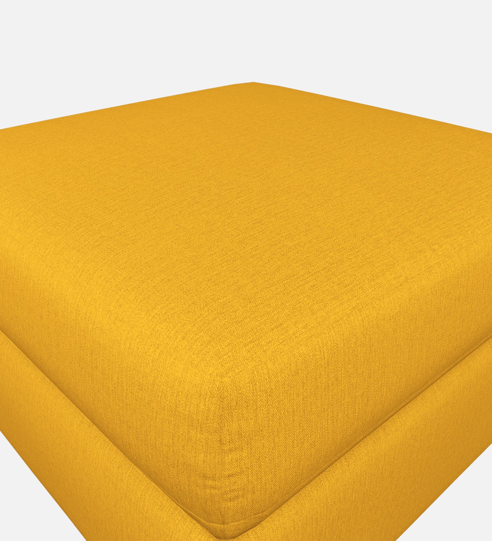 Penny Fabric Ottoman In Bold Yellow Colour With Storage - Febonic Living