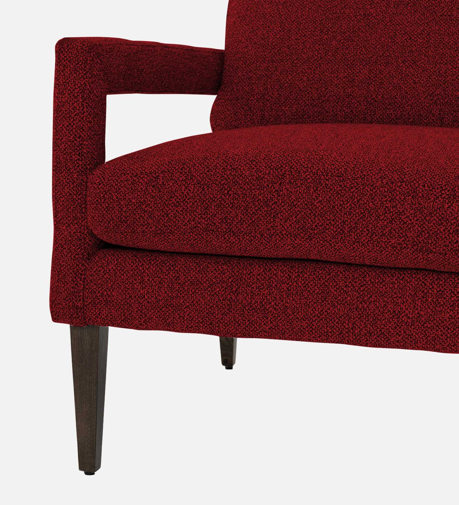 Olsen Fabric Arm Chair In Blood Maroon Colour - Febonic Living