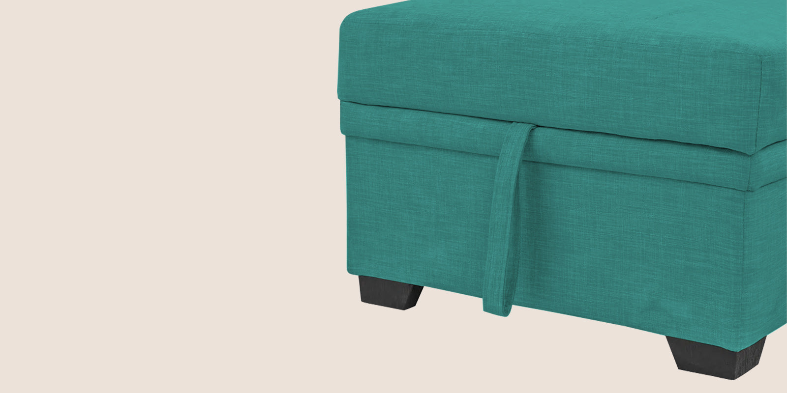 Jody Fabric 3 Seater Pull Out Sofa Cum Bed In Sea Green Colour With Storage - Febonic Living