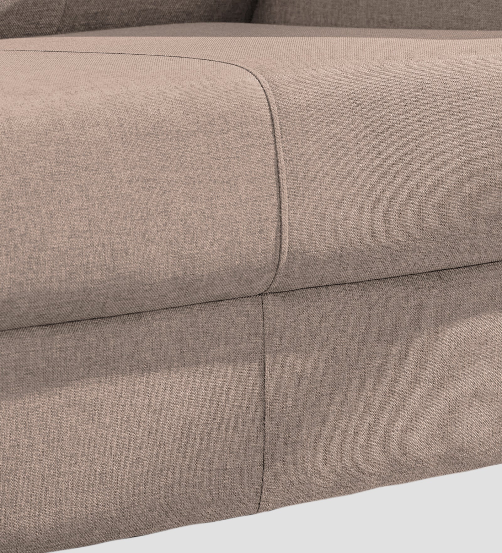Devo Fabric 1 Seater Sofa In Kadhi Beige Colour - Febonic Living