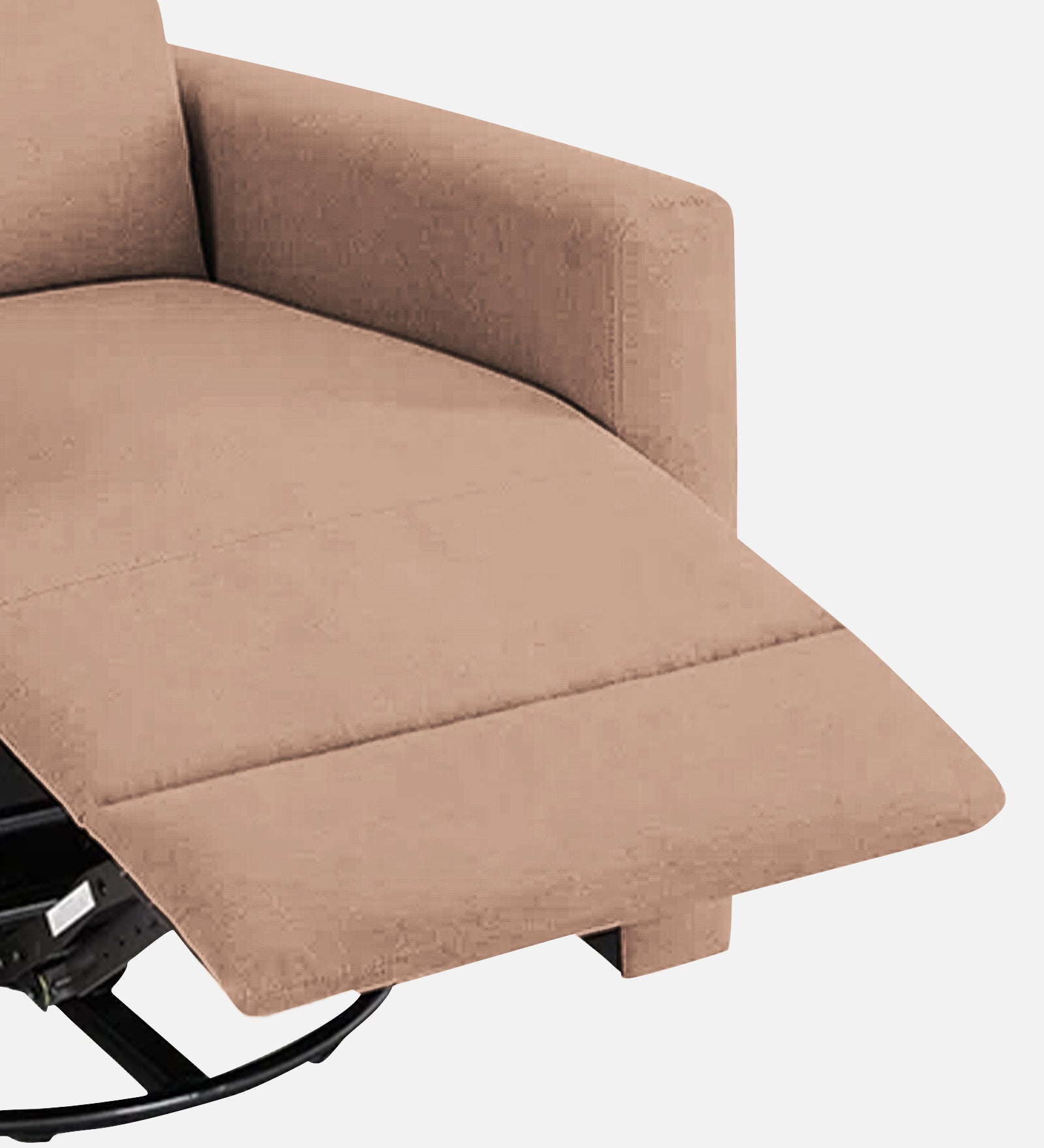 Zura Fabric 1 Seater Rotating Motorized Recliner In Cosmic Beige Colour - Febonic Living