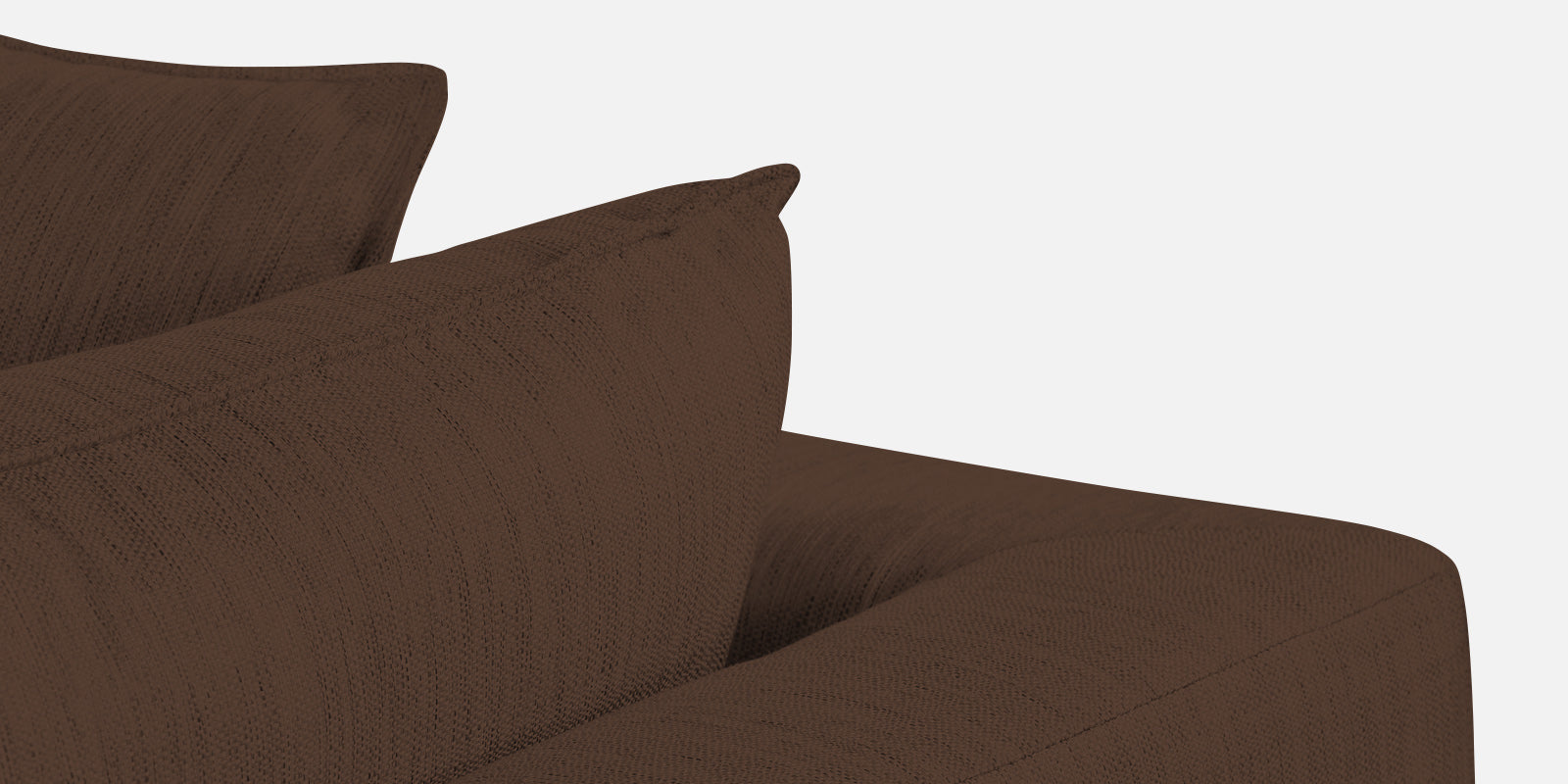Ziggy Fabric LHS Sectional Sofa (3+Lounger) In Ash Brown Colour - Febonic Living