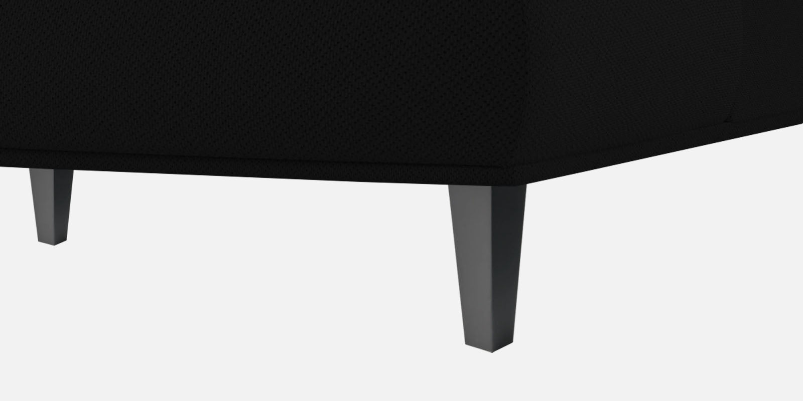 Como Fabric LHS Sectional Sofa (3+Lounger) In Zed Black Colour - Febonic Living