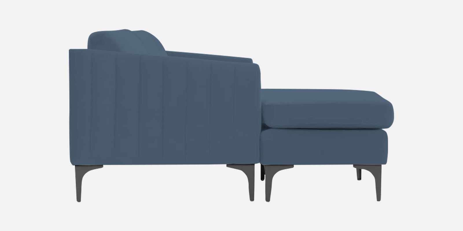 Haru Fabric LHS Sectional Sofa (3+Lounger) In Oxford Blue Colour - Febonic Living