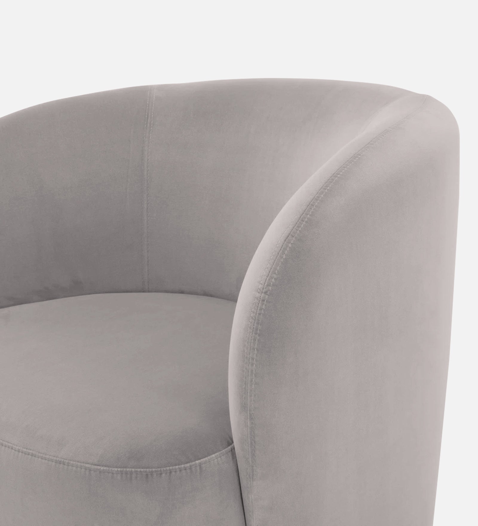 Lucky Velvet Wing Chair In Pearl Grey Colour - Febonic Living