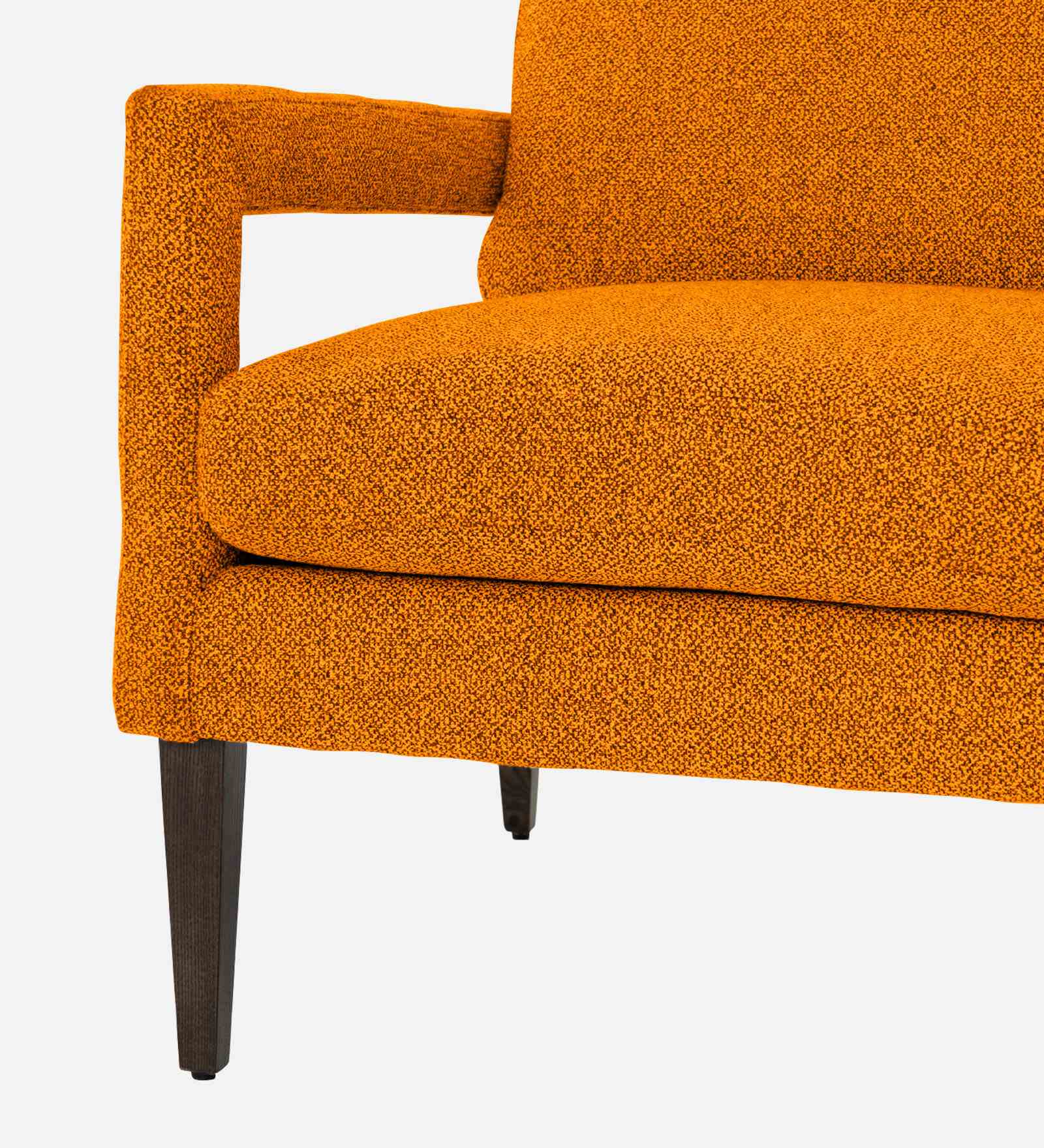 Olsen Fabric Arm Chair In Vivid Orange Colour - Febonic Living