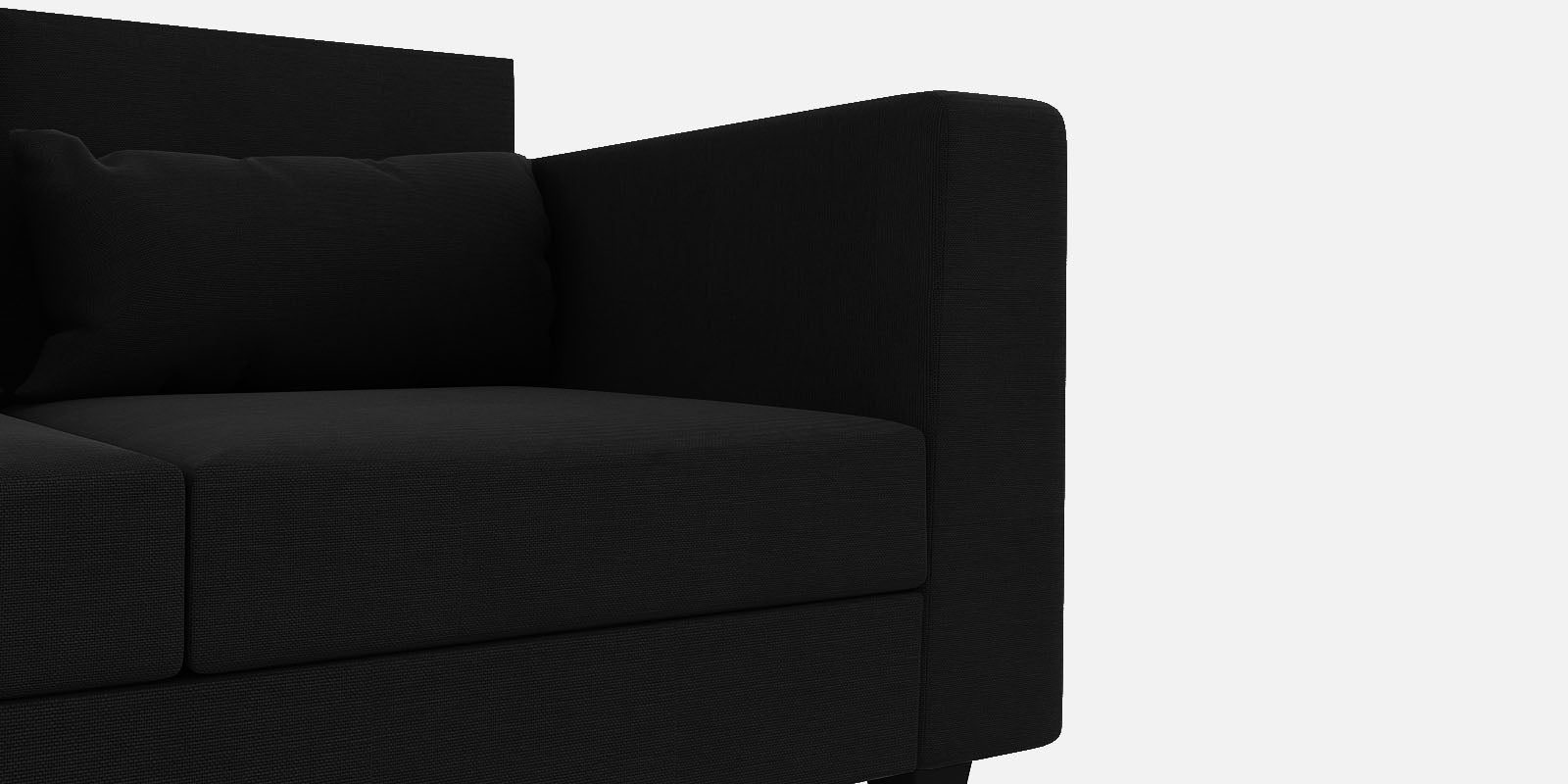 Nipul Fabric 2 Seater Sofa In Zed Black Colour - Febonic Living