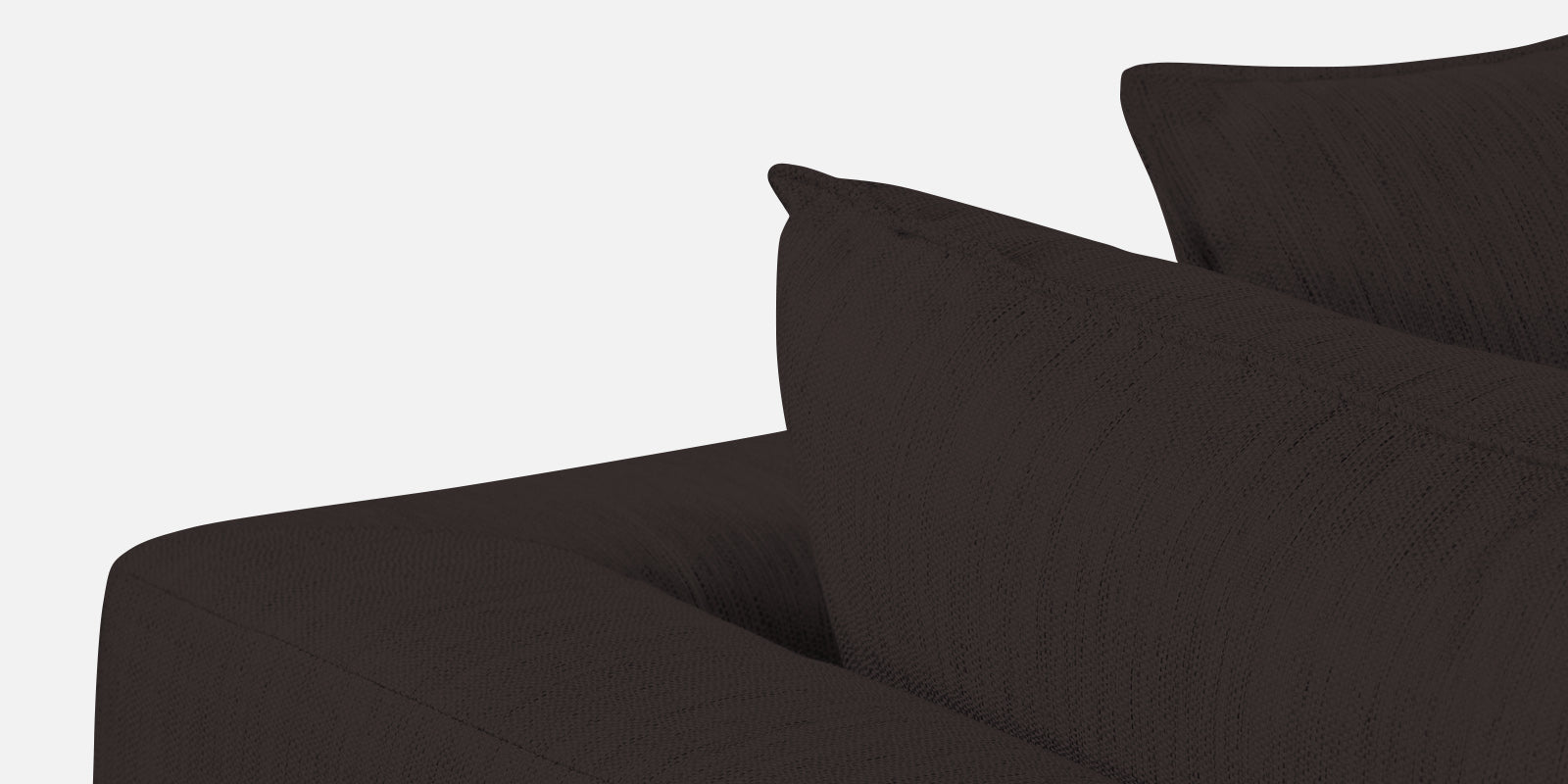 Ziggy Fabric RHS Sectional Sofa (3+Lounger) In Pebble Brown Colour - Febonic Living