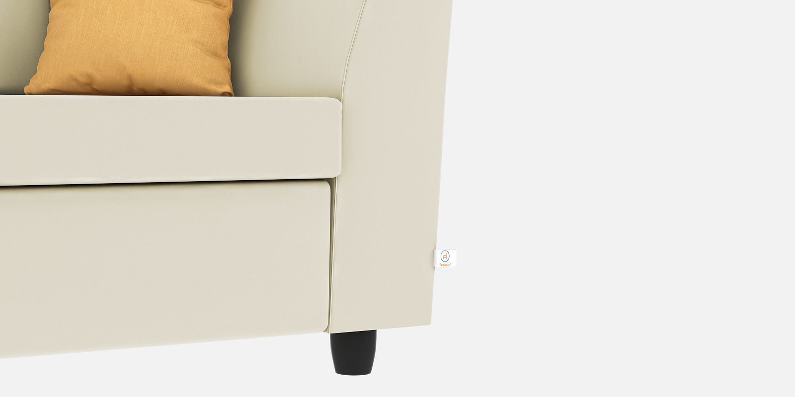 Nestin Velvet 2 Seater Sofa In Warm White Colour - Febonic Living