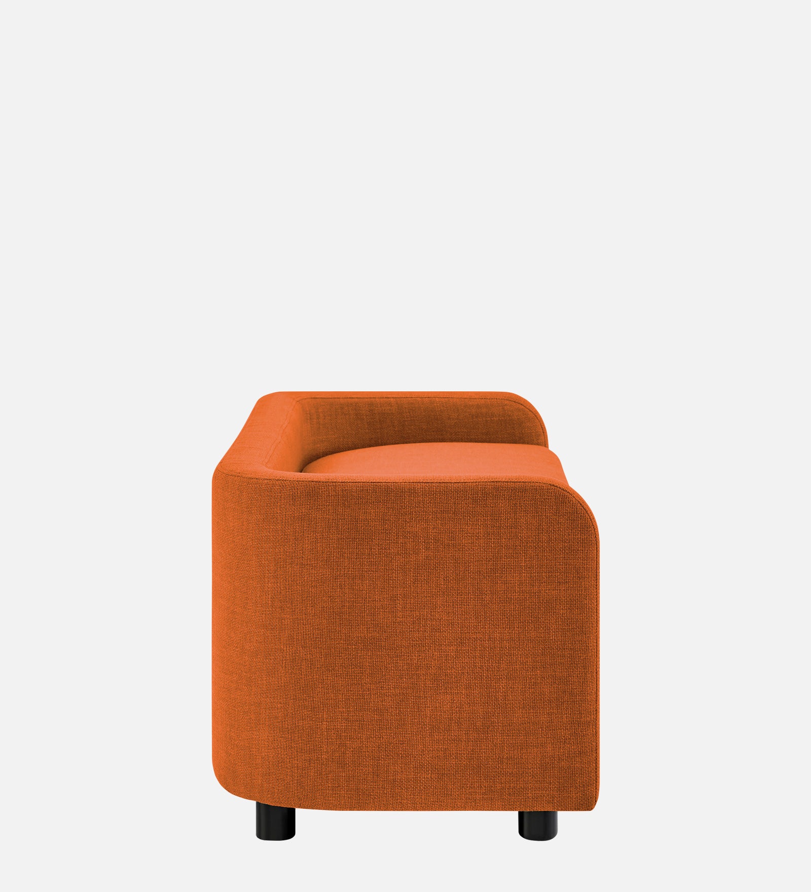 Cooper Fabric Storage Bench In Vivid Orange Colour - Febonic Living