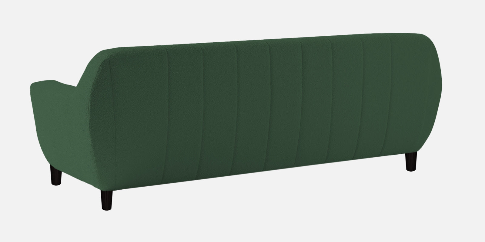 Nesco Boucle Fabric 3 Seater Sofa In Bottle Green Colour - Febonic Living