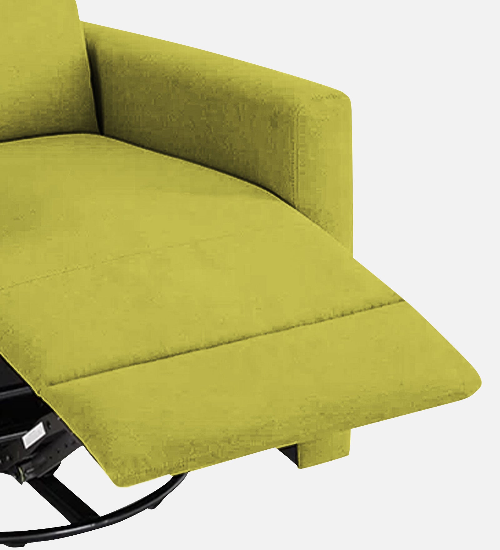 Zura Fabric 1 Seater Rotating Motorized Recliner In Parrot Green Colour - Febonic Living