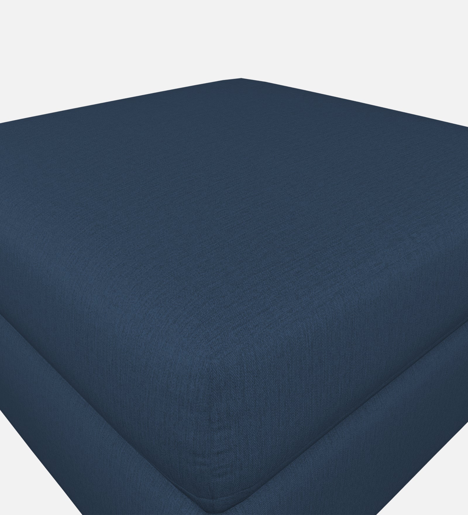 Penny Fabric Ottoman In Denim Blue Colour With Storage - Febonic Living