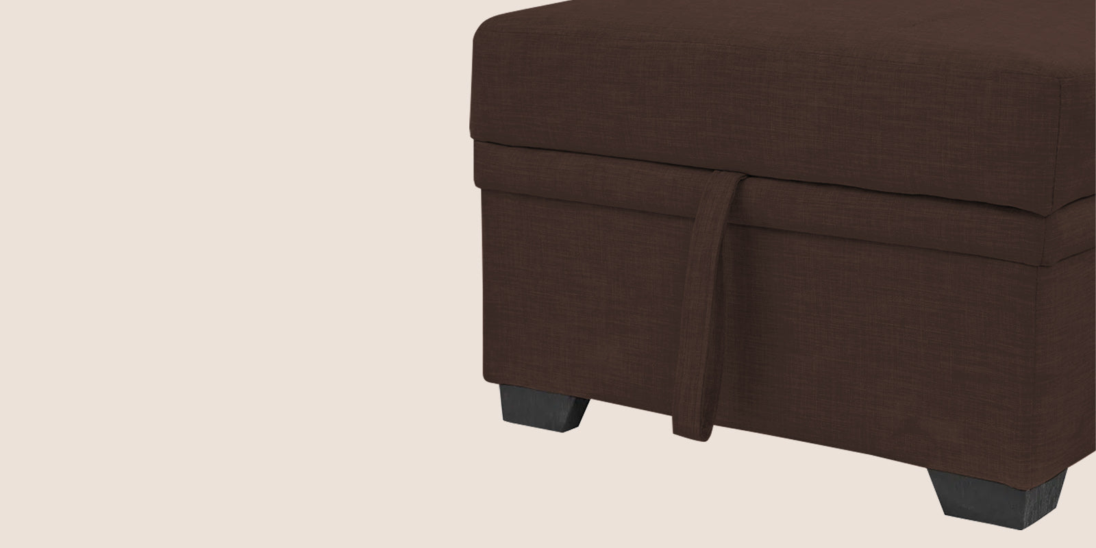 Jody Fabric 3 Seater Pull Out Sofa Cum Bed In Coffee Brown Colour With Storage - Febonic Living