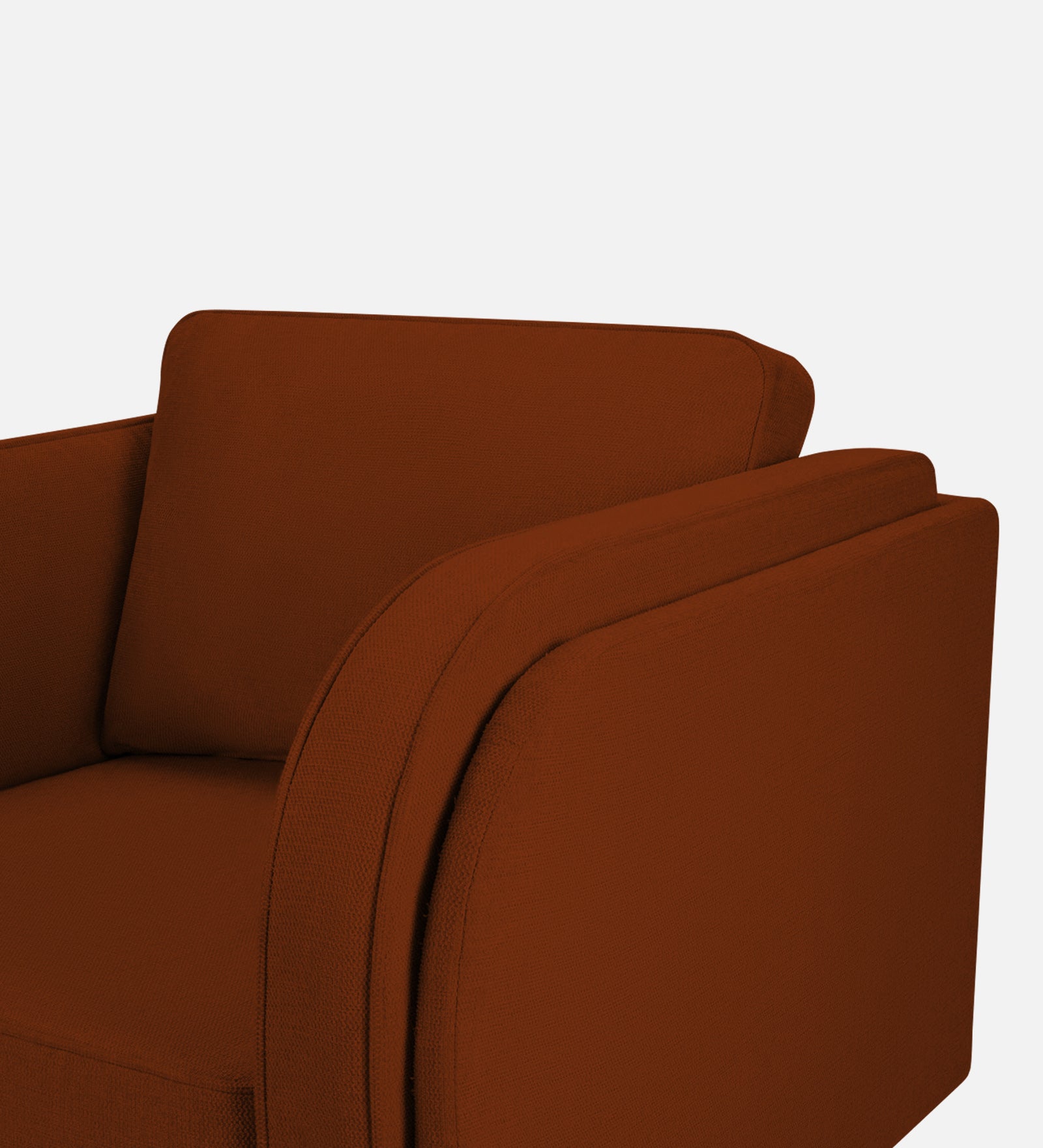 Siddy Fabric 1 Seater Sofa In Burnt Orange Colour - Febonic Living