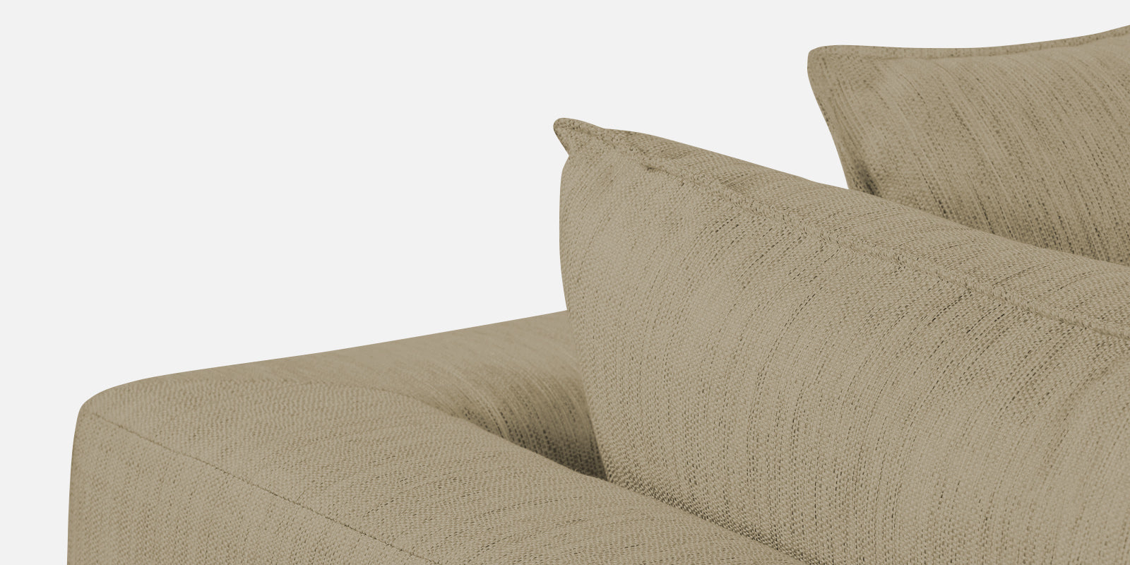 Ziggy Fabric RHS Sectional Sofa (3+Lounger) In Honey Beige Colour - Febonic Living