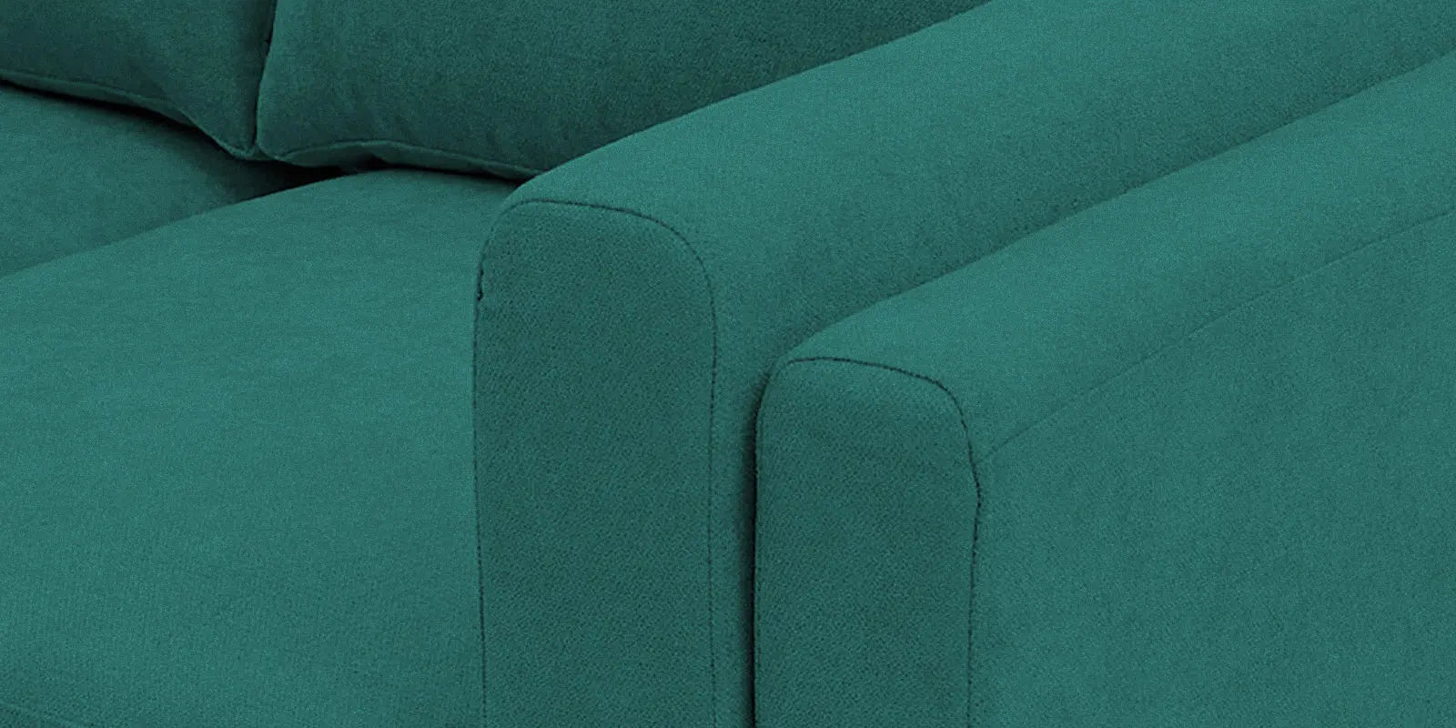 Creata Fabric LHS Sectional Sofa (3+Lounger) In Sea Green Colour Febonic Living