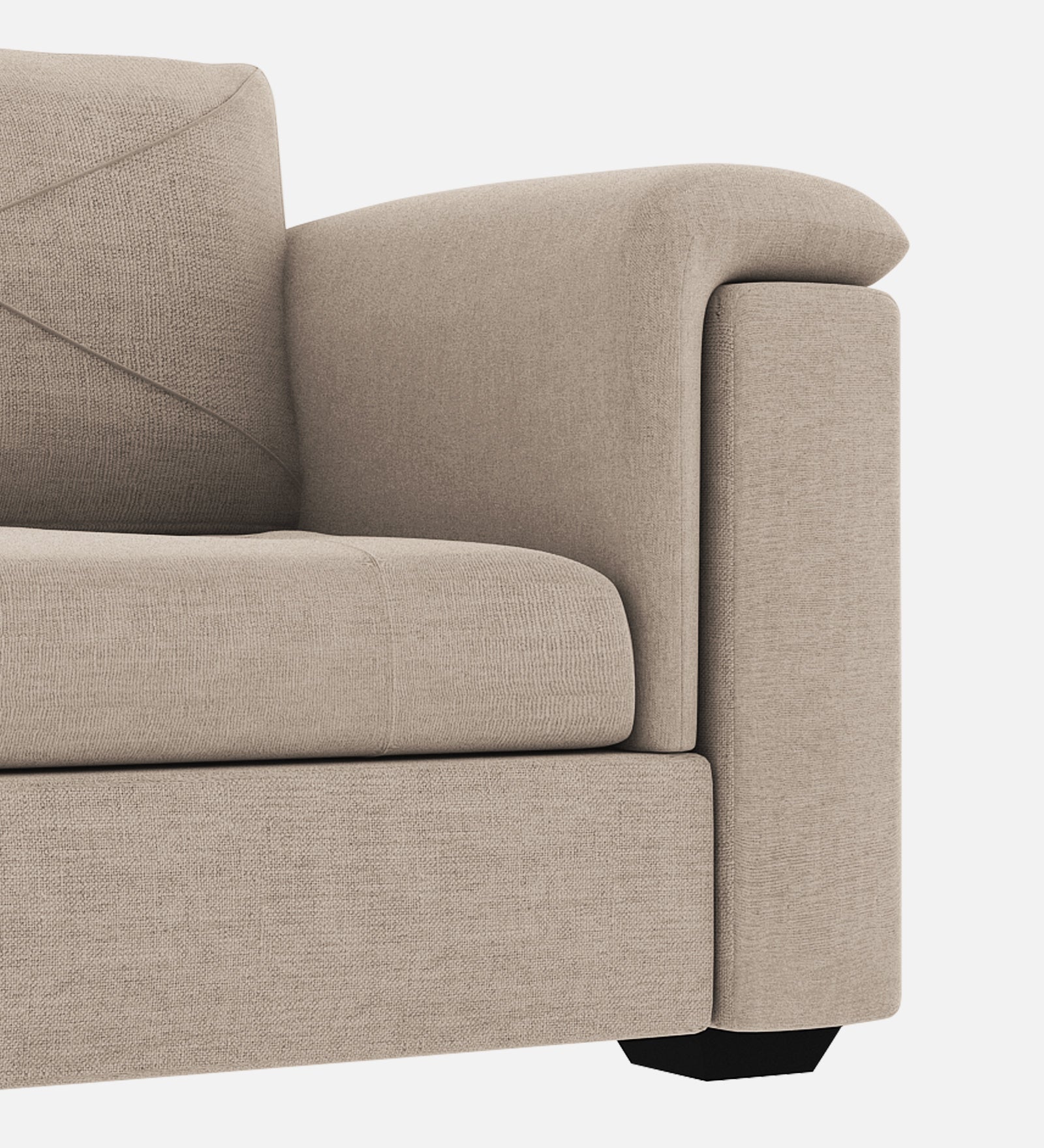Andres Fabric 1 Seater Sofa In Khaki Beige Colour - Febonic Living