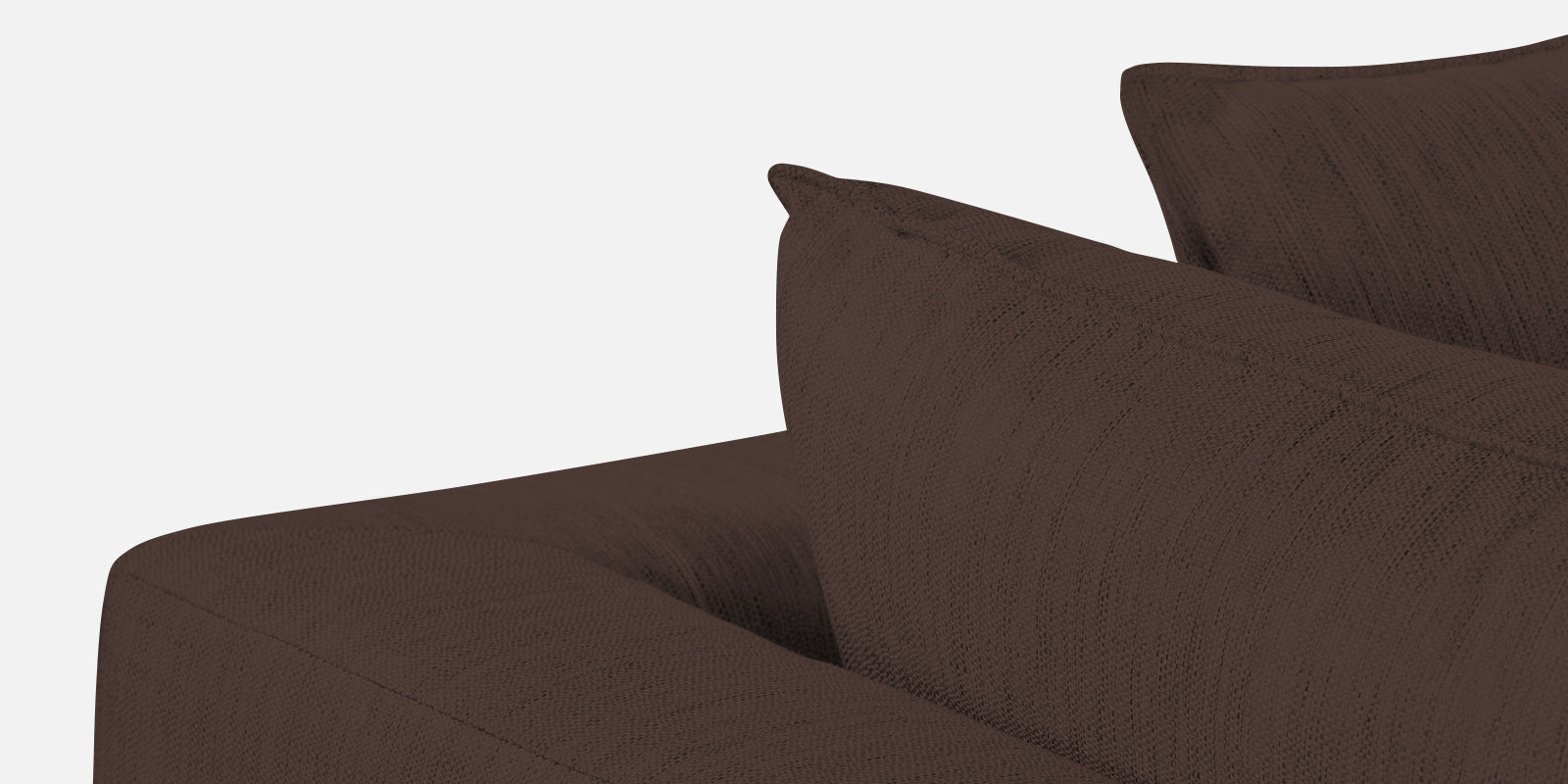 Ziggy Fabric RHS Sectional Sofa (3+Lounger) In Caramel Brown Colour - Febonic Living
