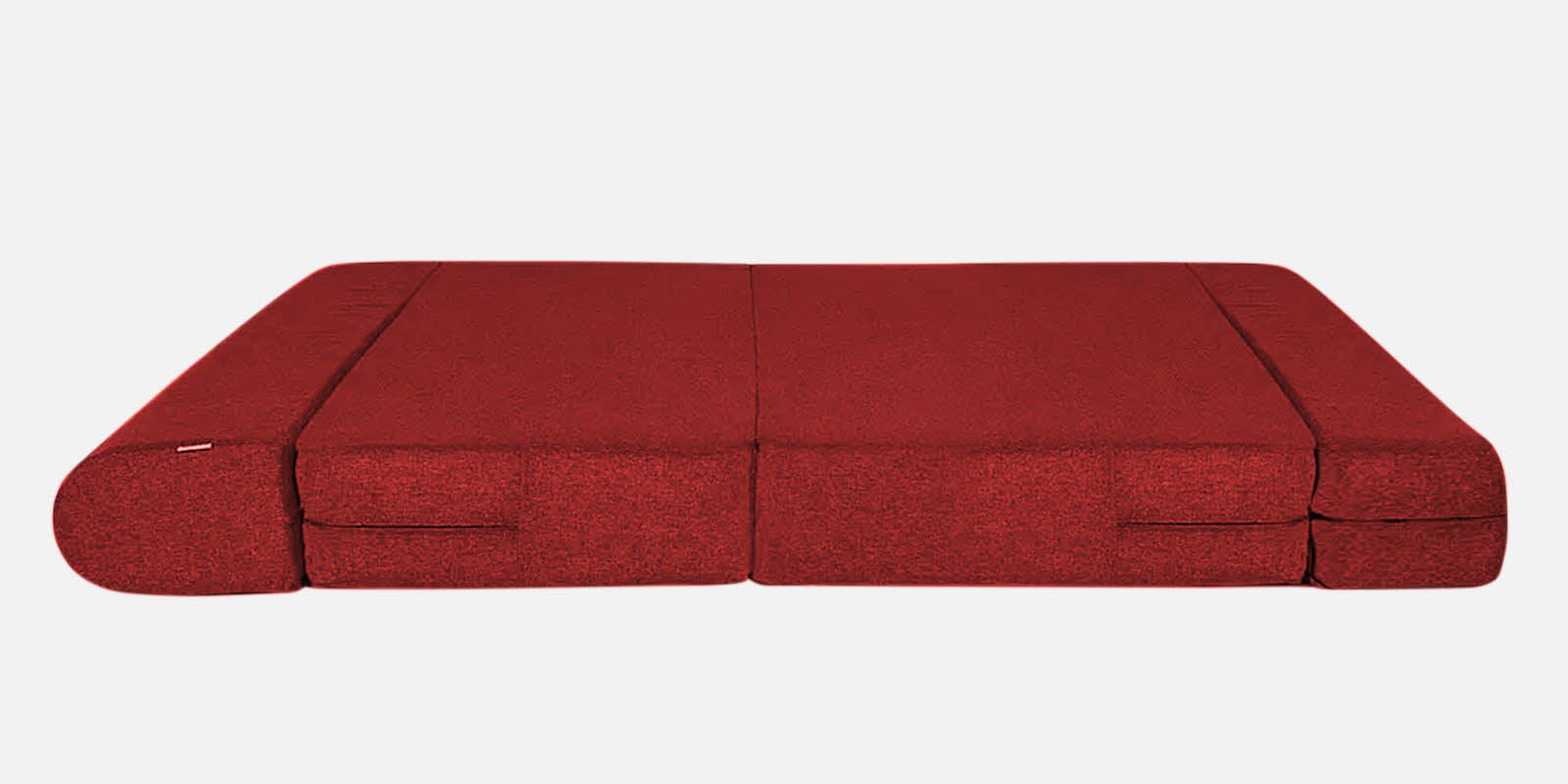 Fleepy Fabric 3 Seater Foldable Sofa Cum Bed In Blood Maroon Colour - Febonic Living