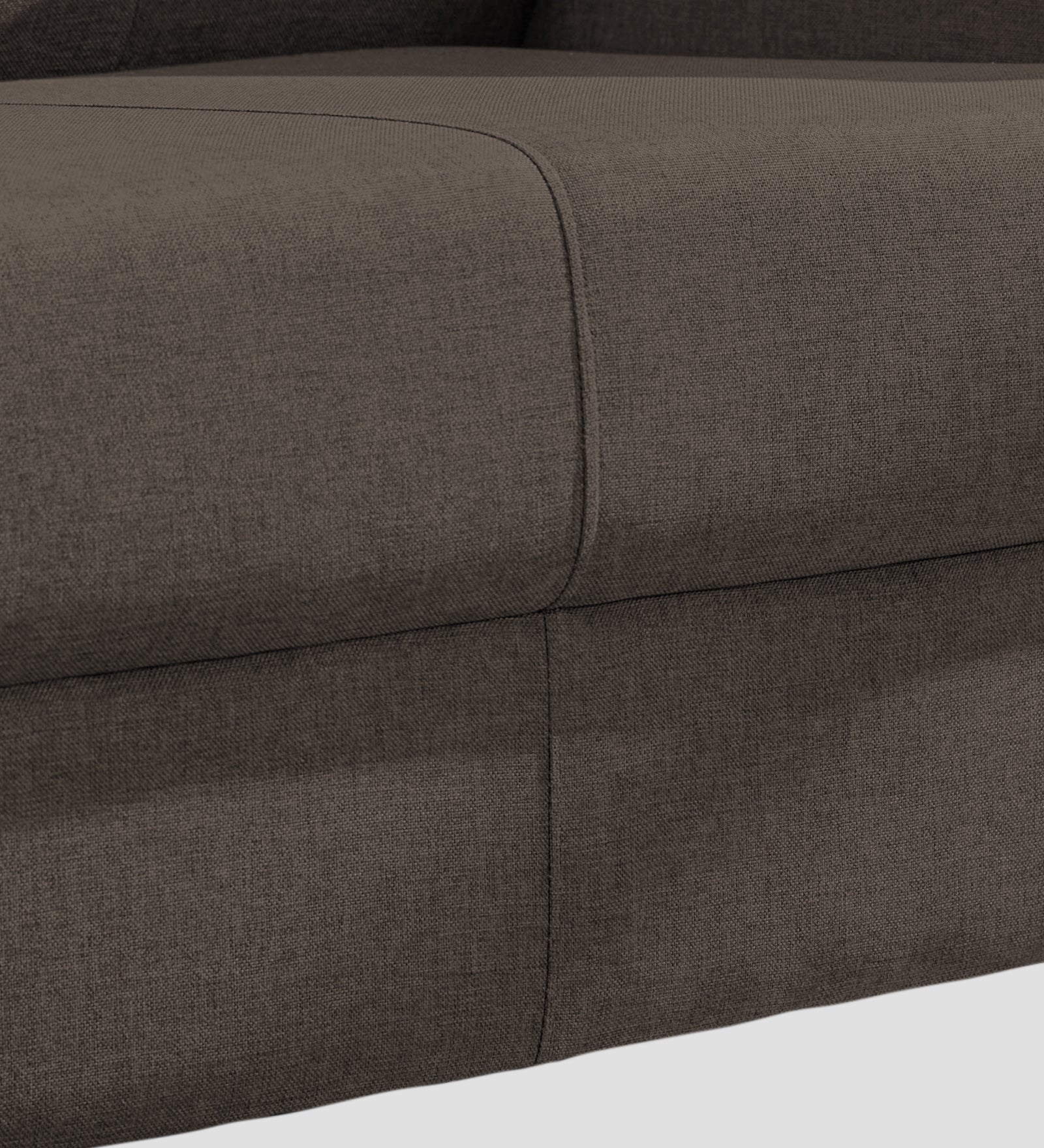 Devo Fabric 1 Seater Sofa In Caspa Brown Colour - Febonic Living