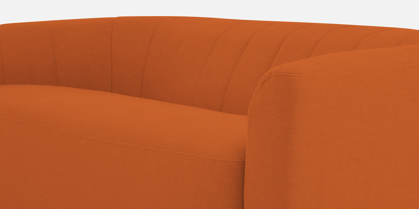 Mara Fabric 3 Seater Sofa In Vivid Orange Colour - Febonic Living