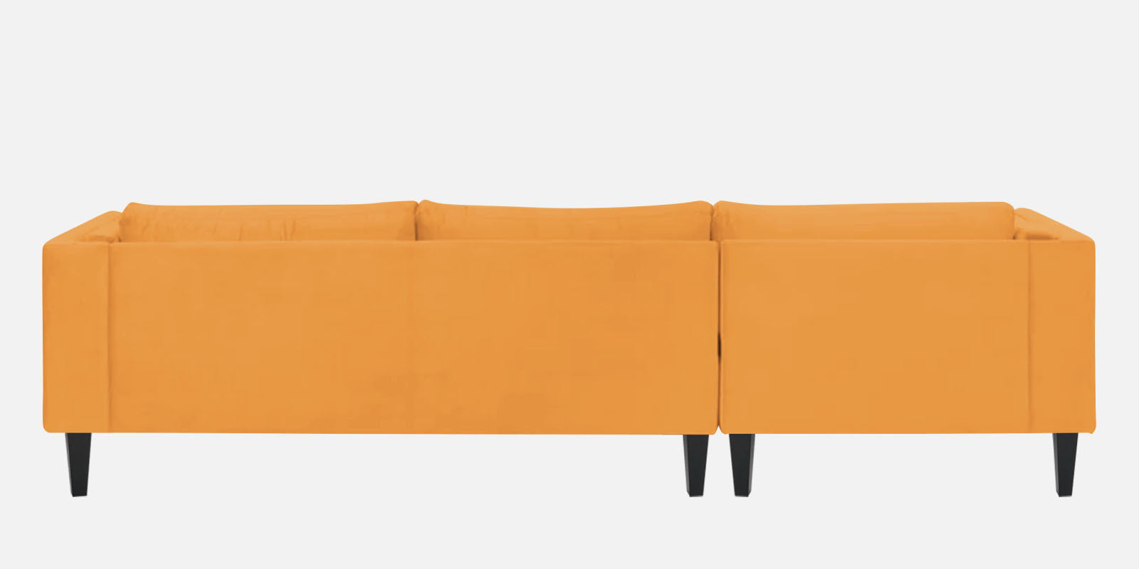 Jasper Velvet RHS Sectional Sofa (3+Lounger) In Tangerine orange Colour - Febonic Living