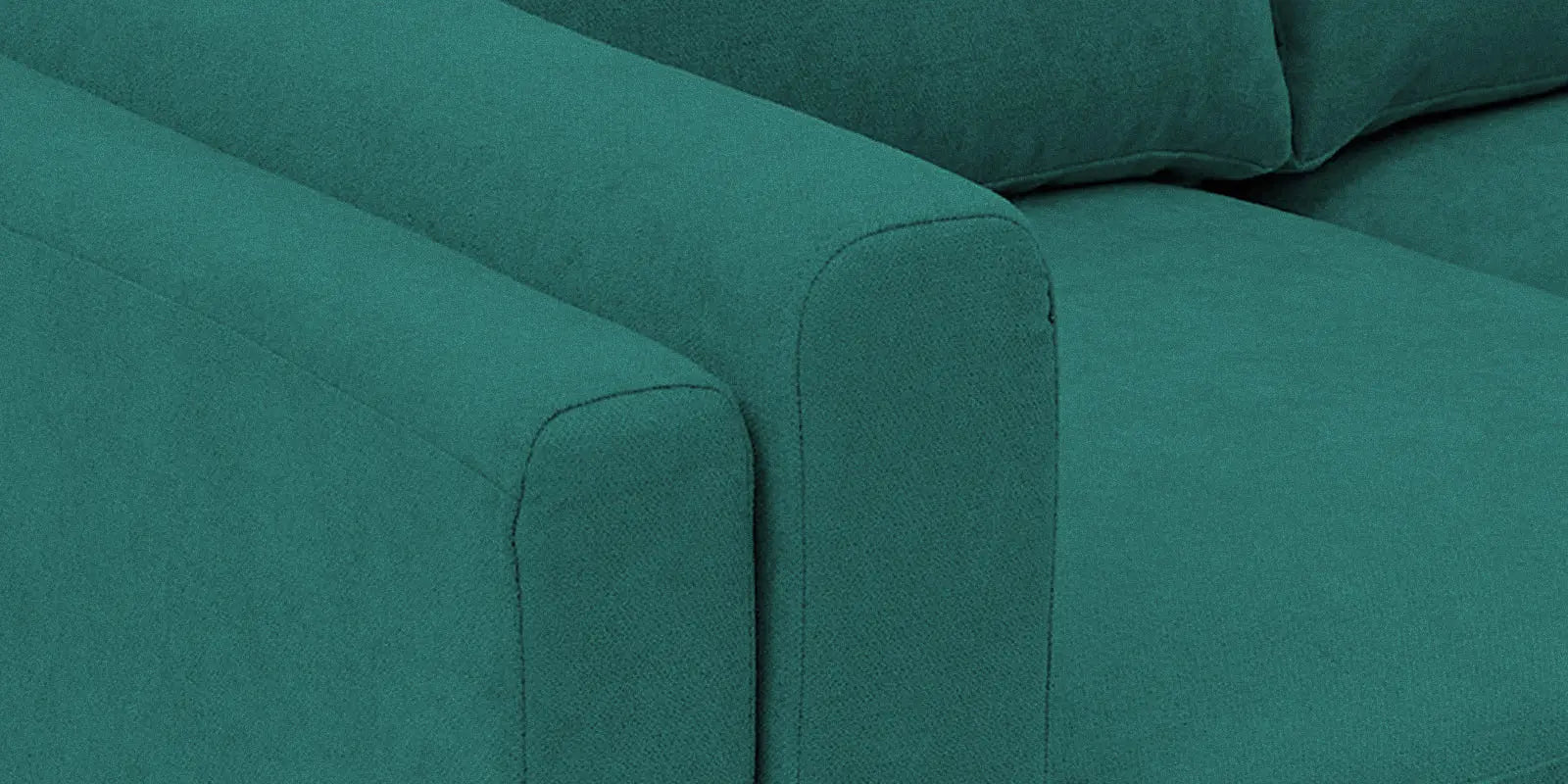 Creata Fabric RHS Sectional Sofa (3+Lounger) In Sea Green Colour Febonic Living