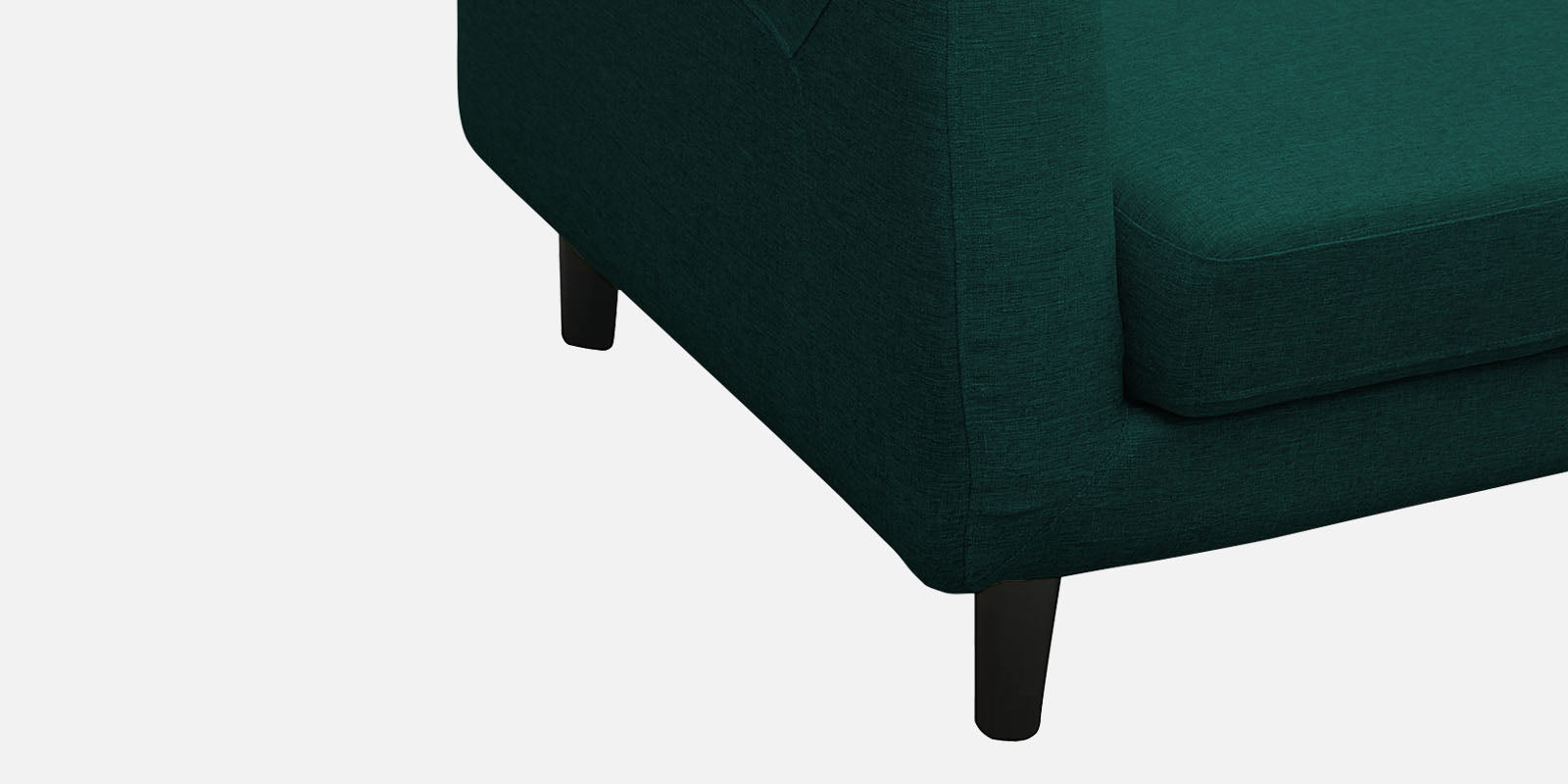 Natasha Velvet LHS Sectional Sofa (3+Lounger) In Forest Green Colour - Febonic Living