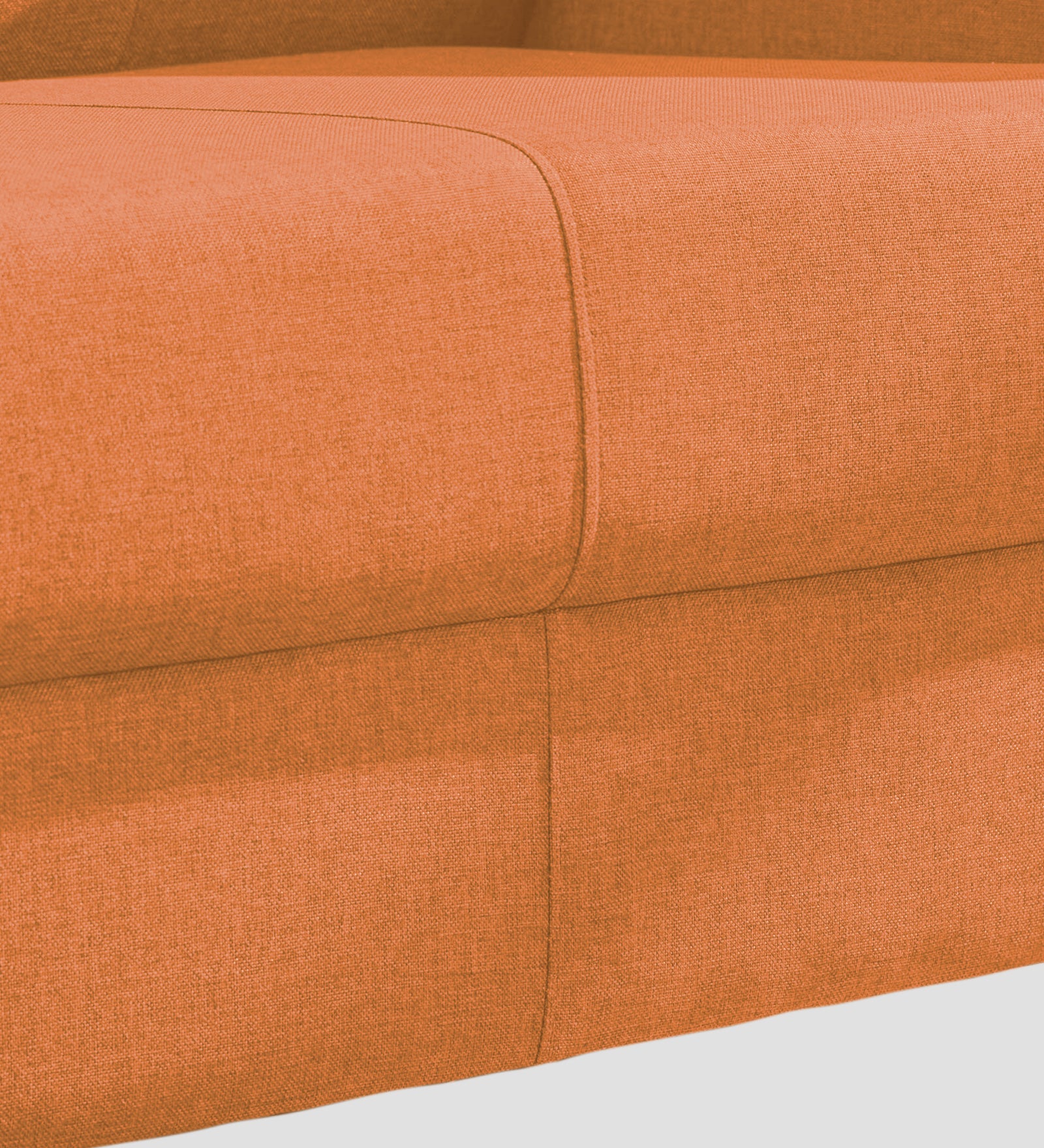 Devo Fabric 1 Seater Sofa In Dark Orange Colour - Febonic Living