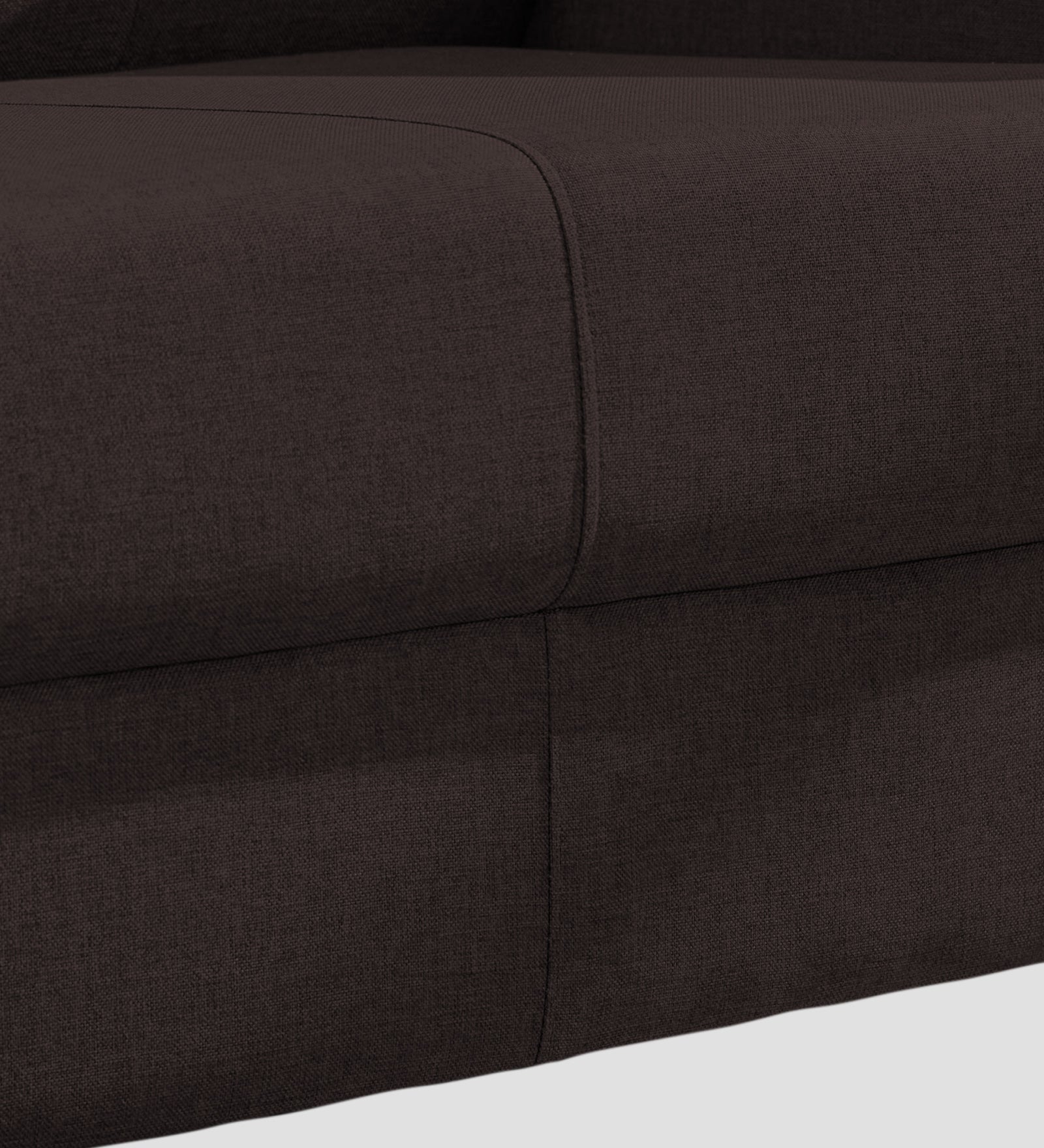 Devo Fabric 1 Seater Sofa In Dark Brown Colour - Febonic Living