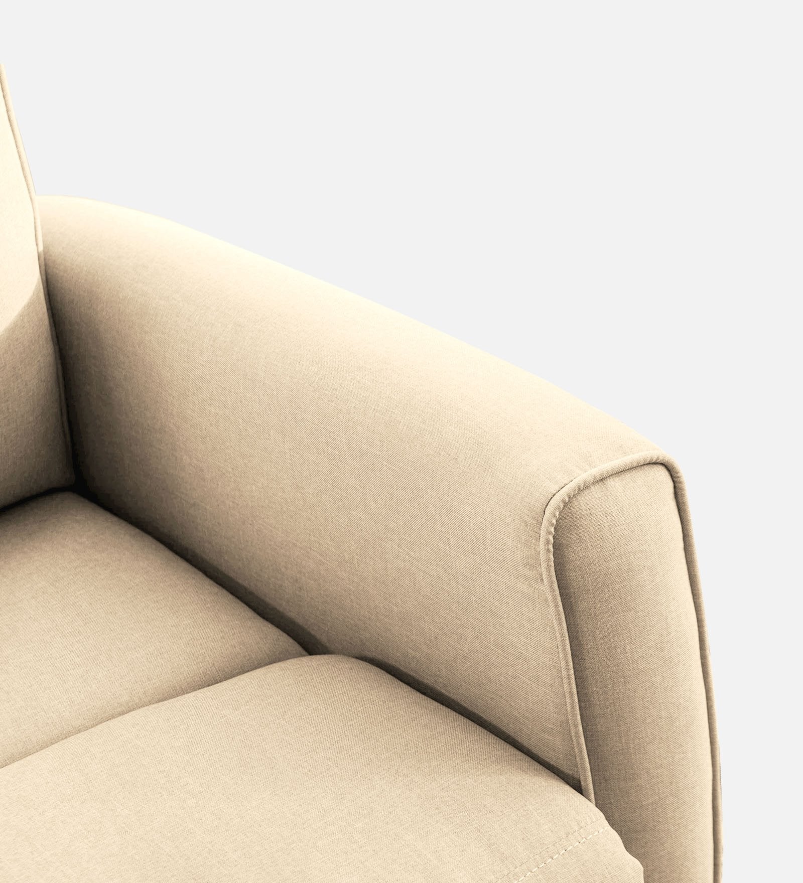 Logan Fabric 1 Seater Manual Recliner In ivory cream Colour - Febonic Living