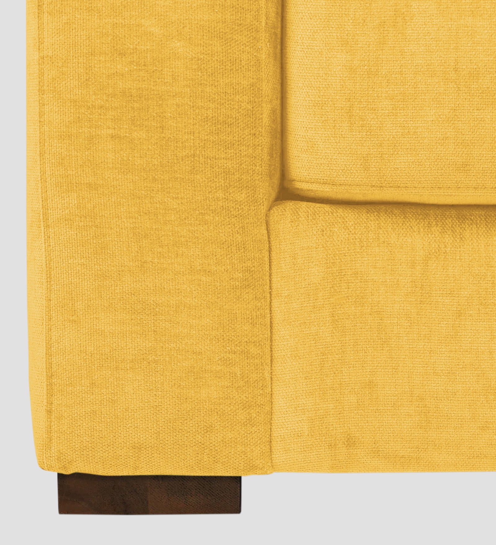 Dara Fabric 1 Seater Sofa In Bold Yellow Colour - Febonic Living