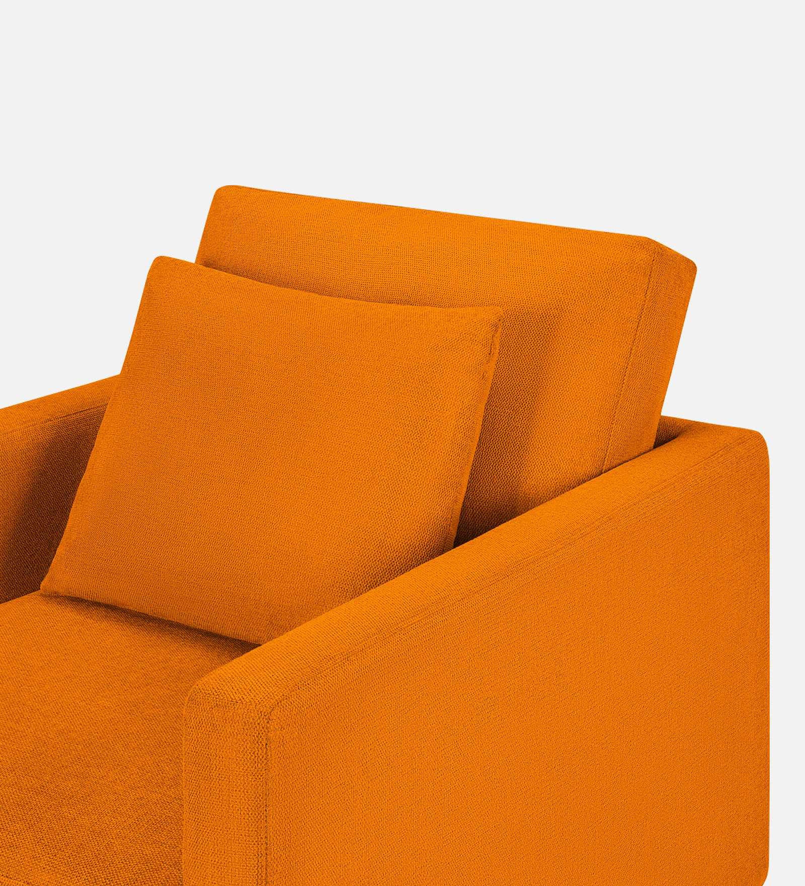 Kera Fabric 1 Seater Sofa In Vivid Orange Colour - Febonic Living