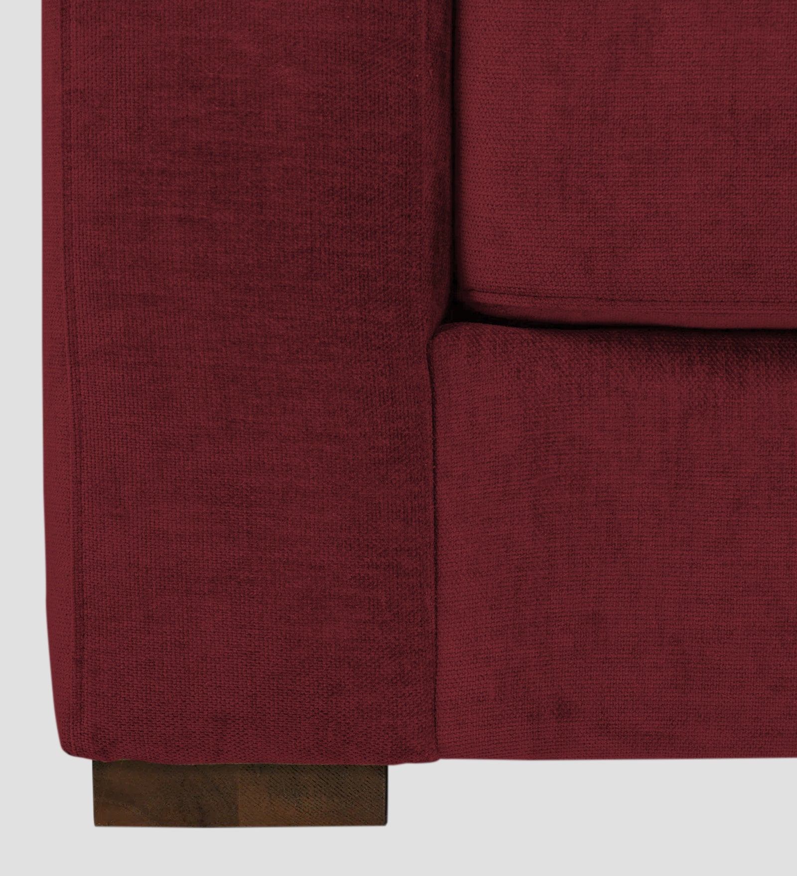 Dara Fabric 1 Seater Sofa In Blood Maroon Colour - Febonic Living