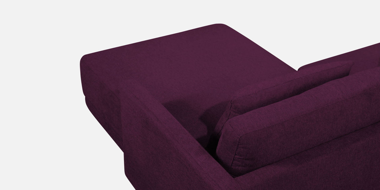 Kera Fabric LHS Sectional Sofa (3+Lounger) In Greek Purple Colour - Febonic Living