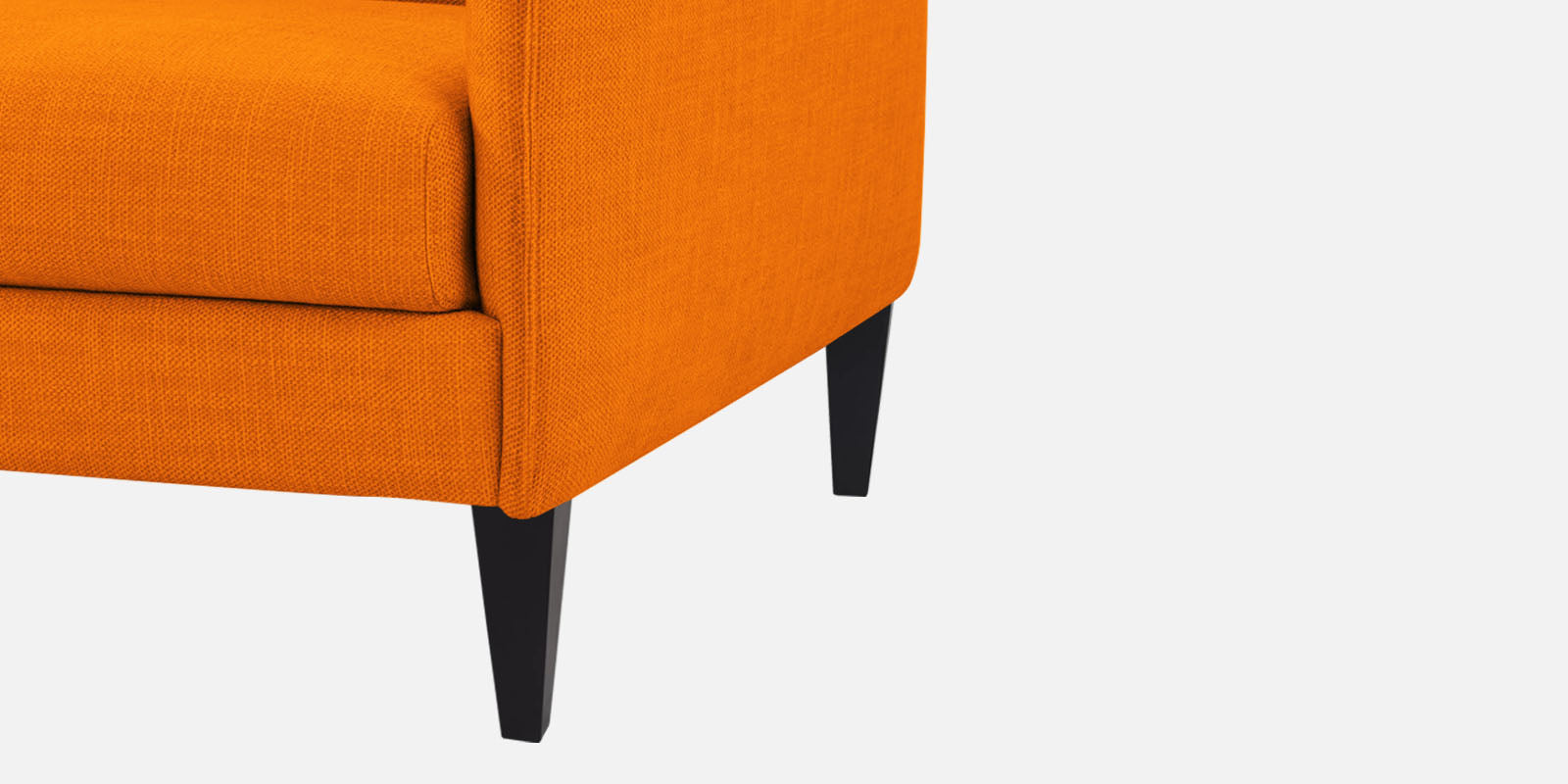 Piku Fabric RHS Sectional Sofa (3+Lounger) In Vivid Orange Colour - Febonic Living