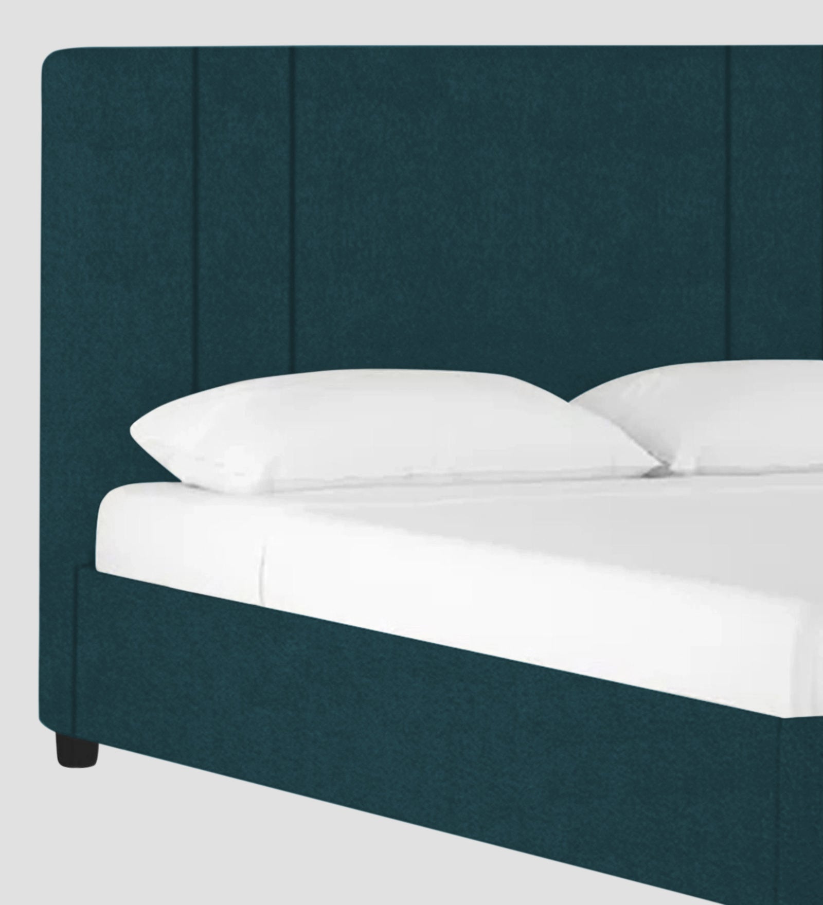 Asyra Velvet King Size Bed in Arabian Green Colour With Box Storage