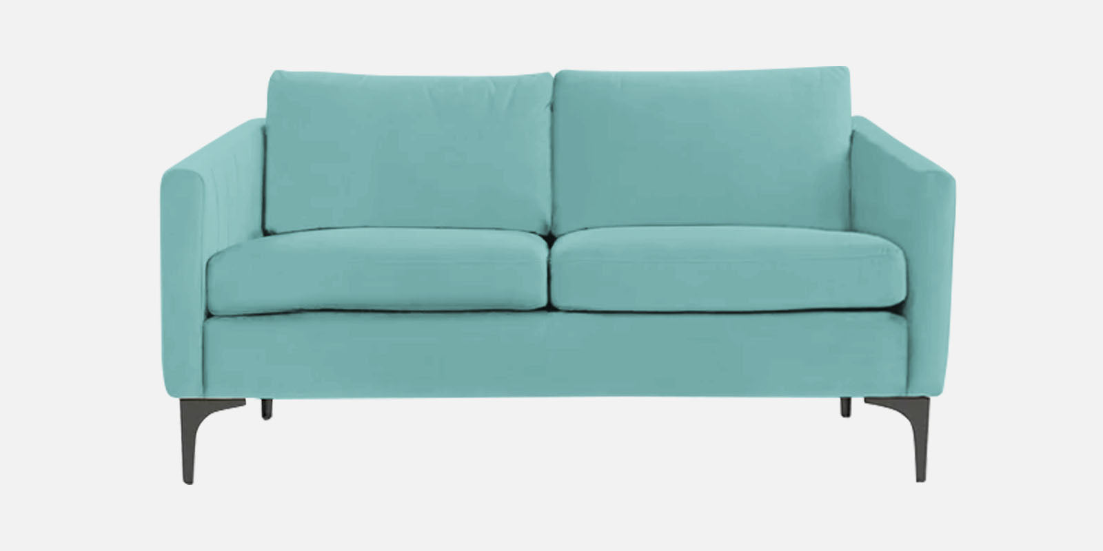 Haru Velvet 2 Seater Sofa In Barmunda Aqua Colour - Febonic Living