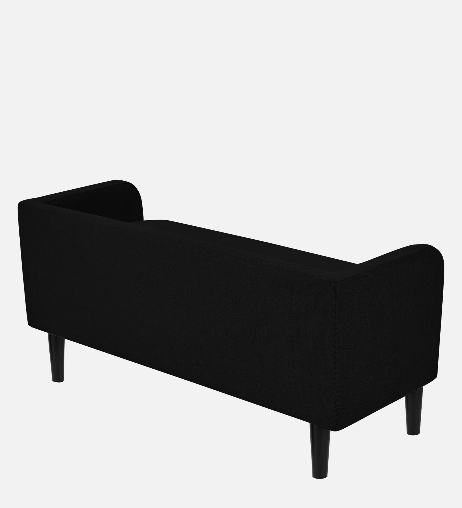 Maya Fabric Bench In Zed Black Colour - Febonic Living