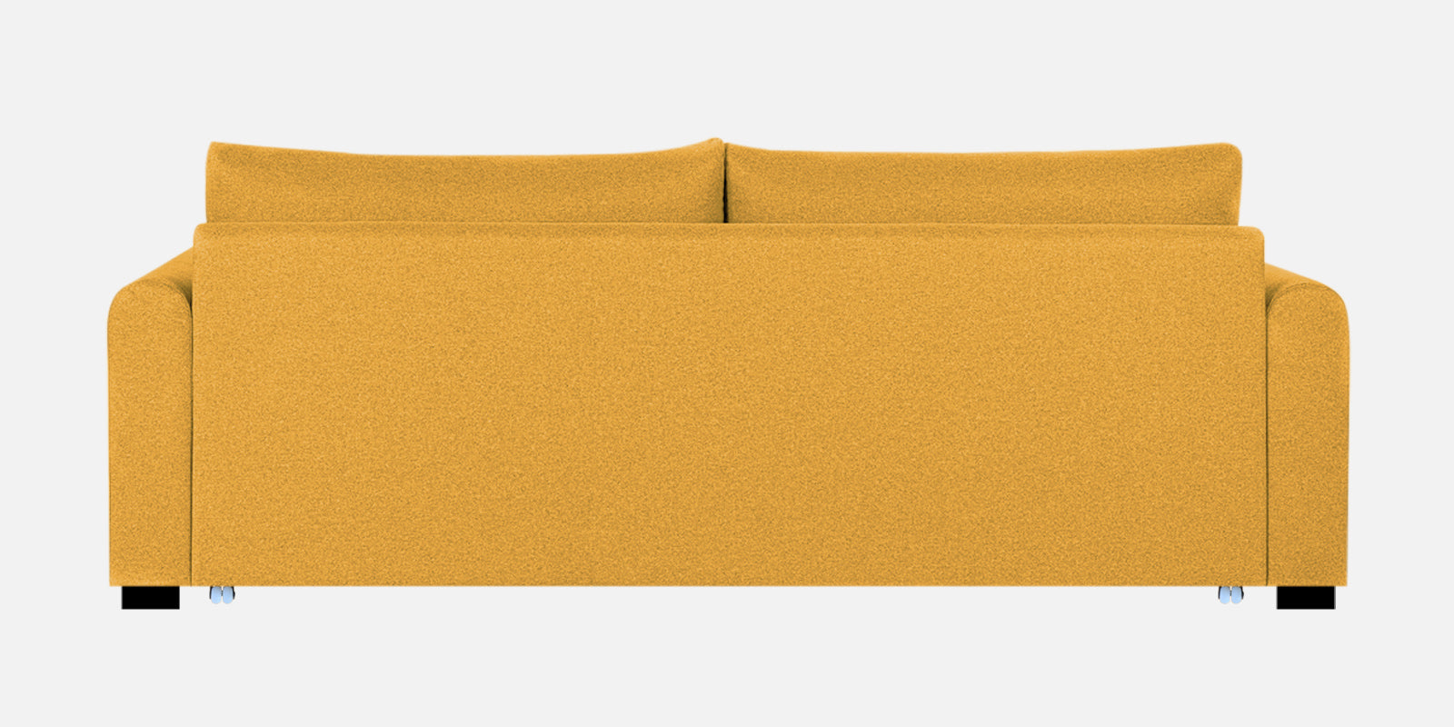 Sigma Fabric 3 Seater Pull Out Sofa Cum Bed In Bold Yellow Colour - Febonic Living