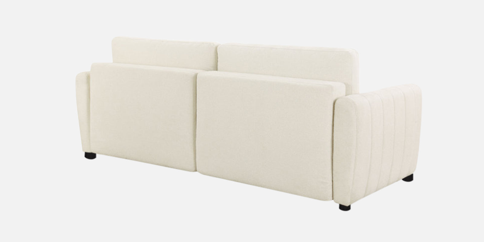 Vima Fabric 3 Seater Pull Out Sofa Cum Bed In Ivory Cream Colour - Febonic Living