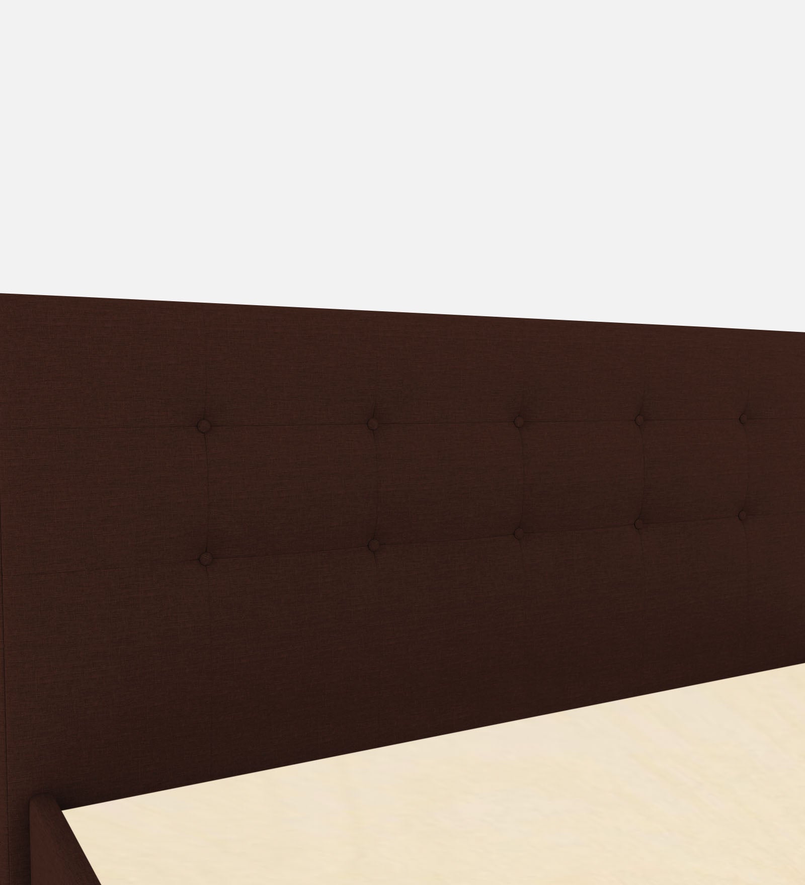 Lido Fabric King Size Bed In Coffee Brown Colour With Drawer Storage - Febonic Living